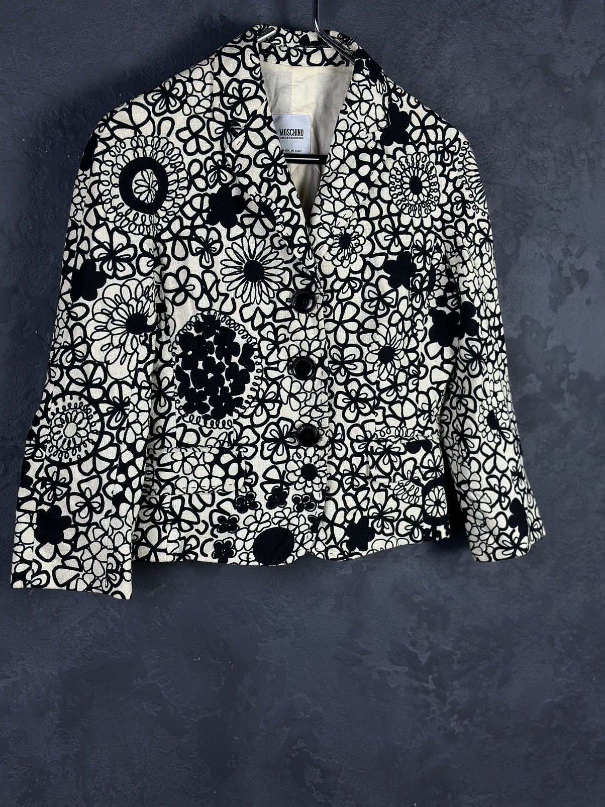 Moschino Cheap Chic Floral Button Blazer Jacket Size 42