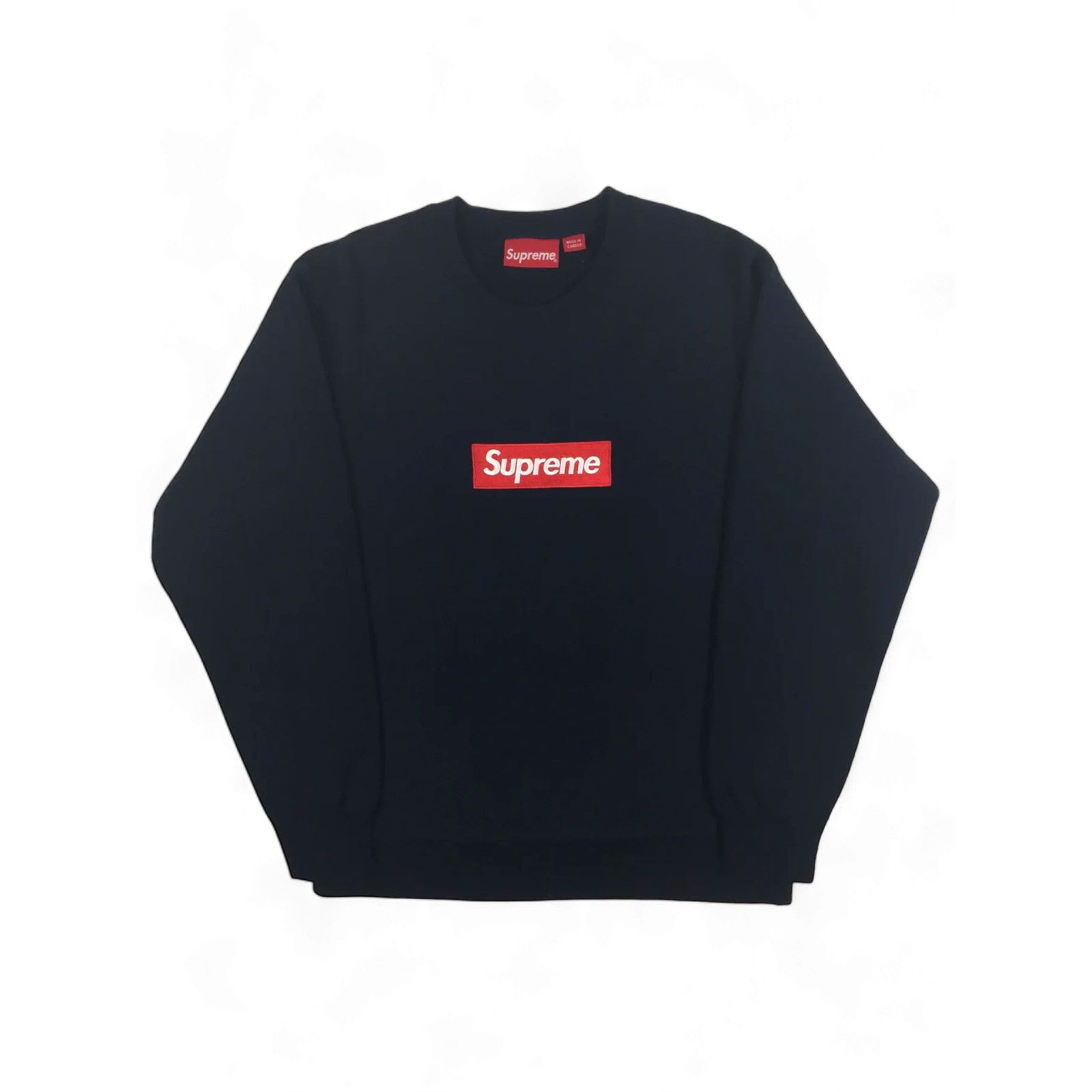 Supreme 2015 Supreme Navy Box Logo Crewneck Size US L / EU 52-54 / 3 - 1 Thumbnail