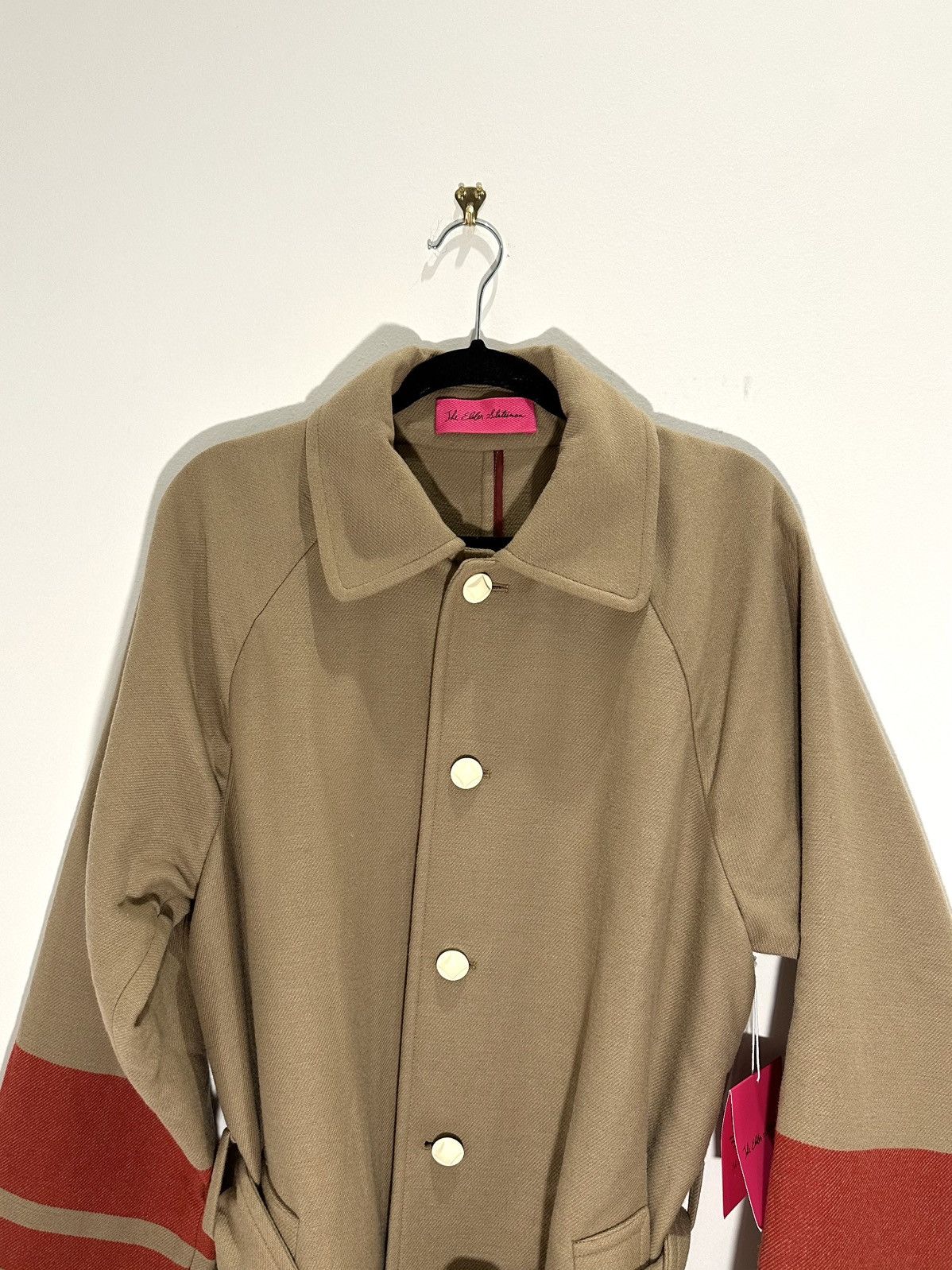 The Elder Statesman VARSITY DOHENY COAT GRANOLA/POPPY MED" Size US M / EU 48-50 / 2 - 4 Thumbnail