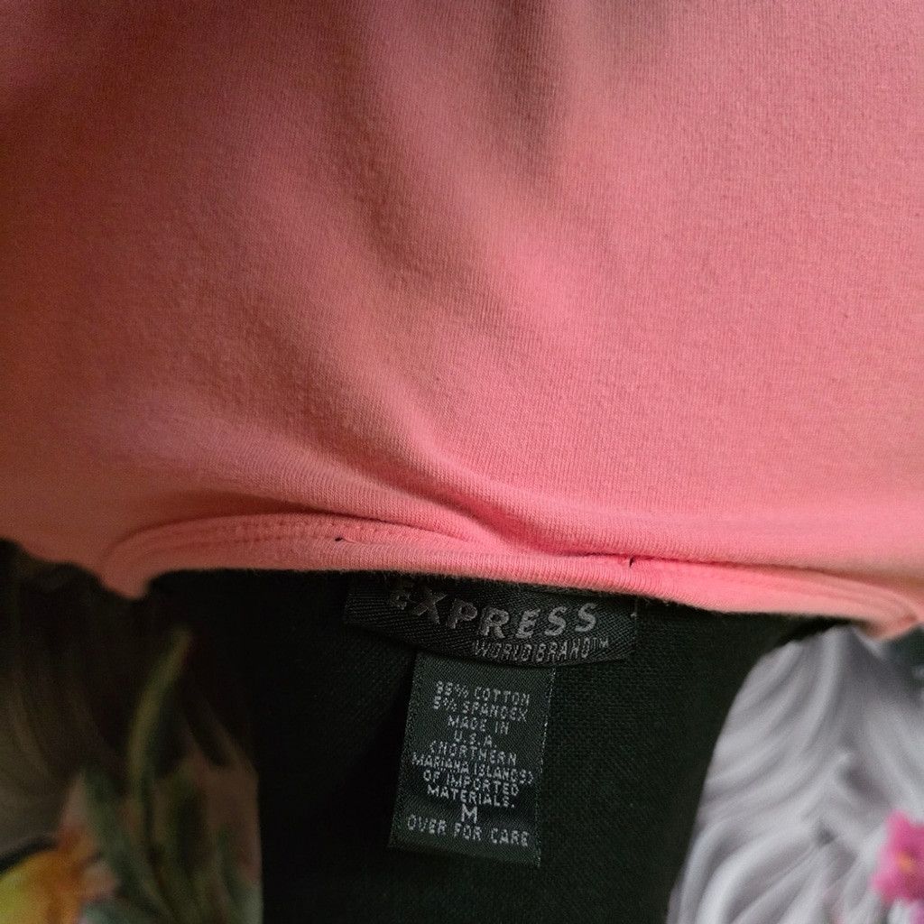 Express Y2k Original Vintage Express Fitted Pink Short Sleeve Tee Size M / US 6-8 / IT 42-44 - 5 Thumbnail