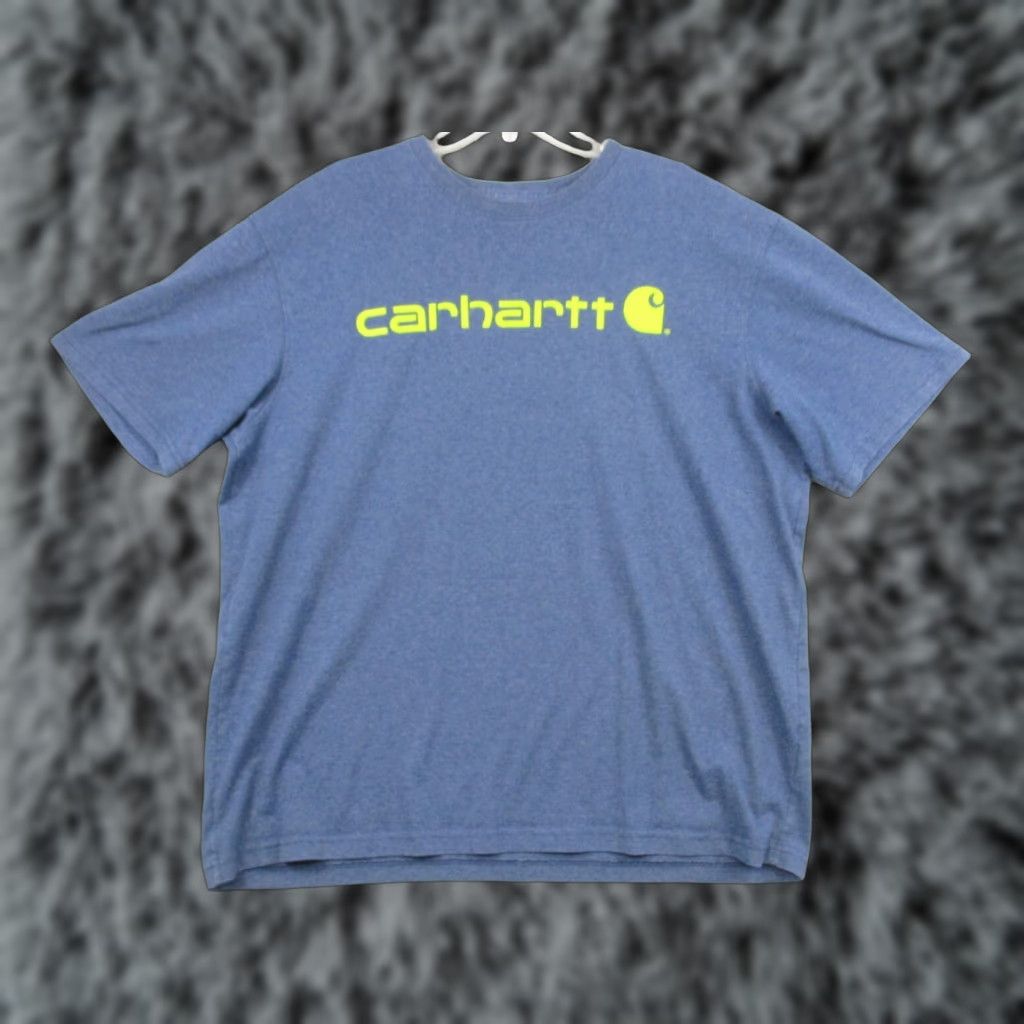 Carhartt Carhartt Shirt XL Mens Blue Spell Out Crew Neck T-Shirt Size US XL / EU 56 / 4 - 1 Thumbnail