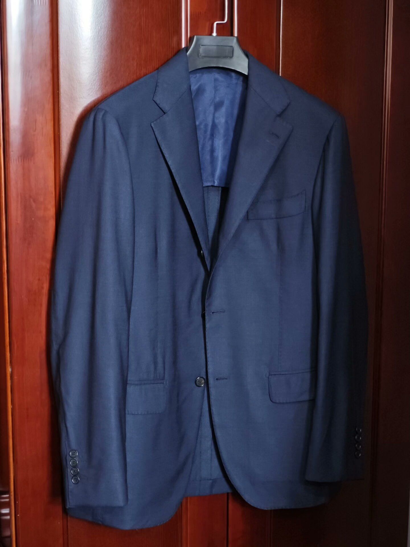Ring Jacket Navy Wool Silk Blend Suit Jacket Size US M / EU 48-50 / 2 - 1 Thumbnail