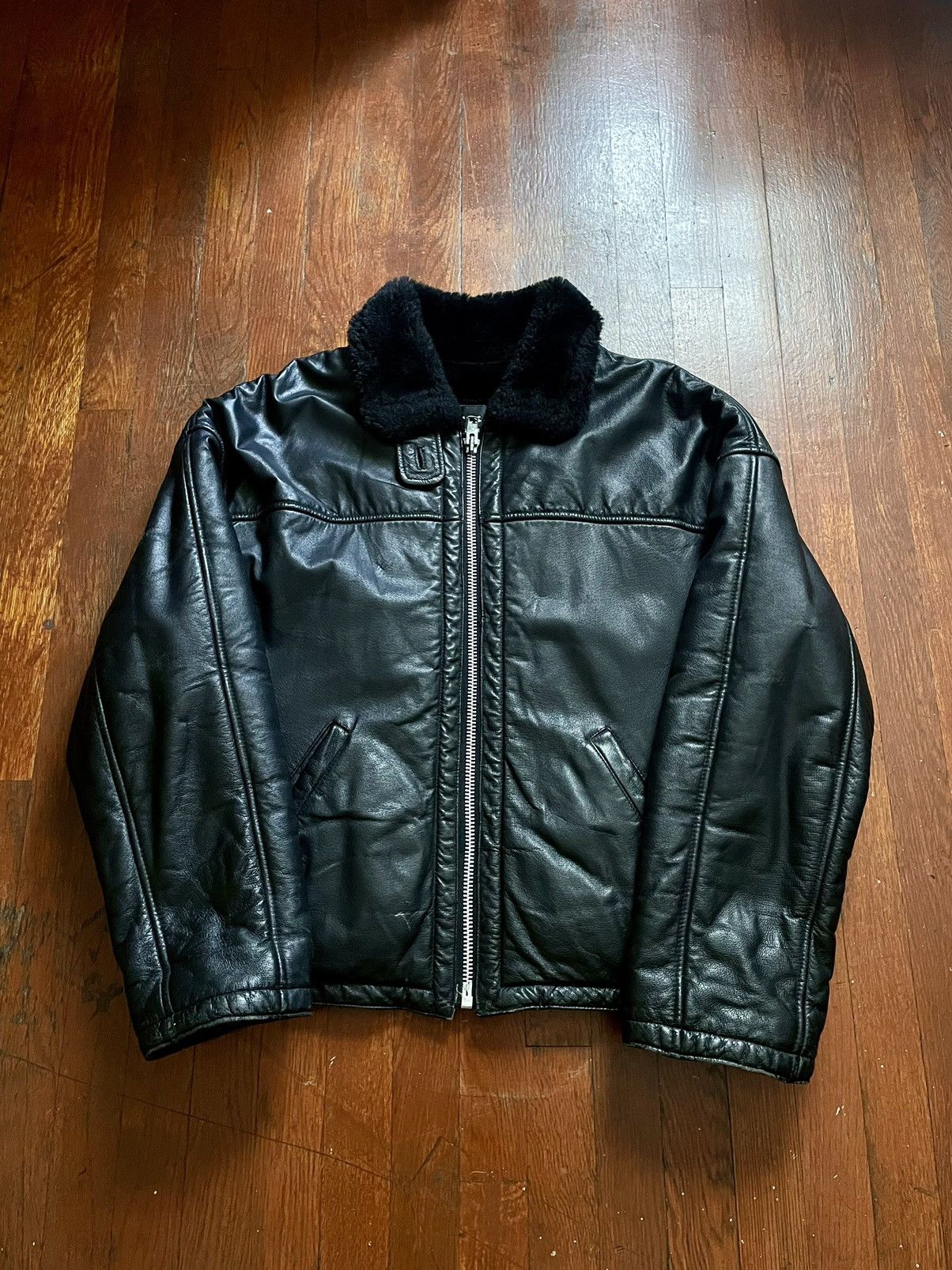 Wilsons Leather Vintage Black Leather Bomber Jacket (S) Size US S / EU 44-46 / 1 - 1 Thumbnail