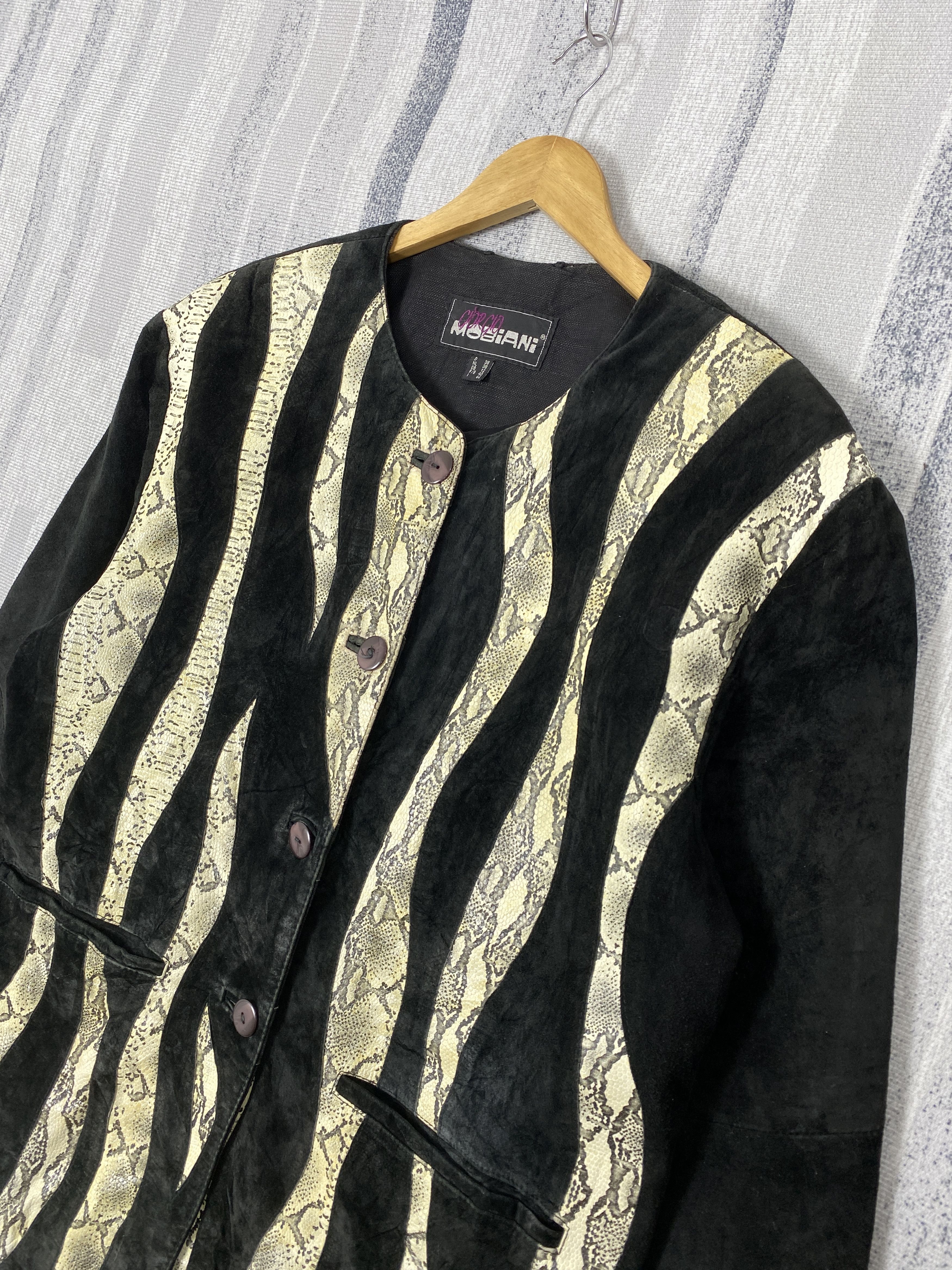 Vintage Vintage Giorgio Mobiani Snake Leather Jacket K0171 Size US M / EU 48-50 / 2 - 3 Thumbnail