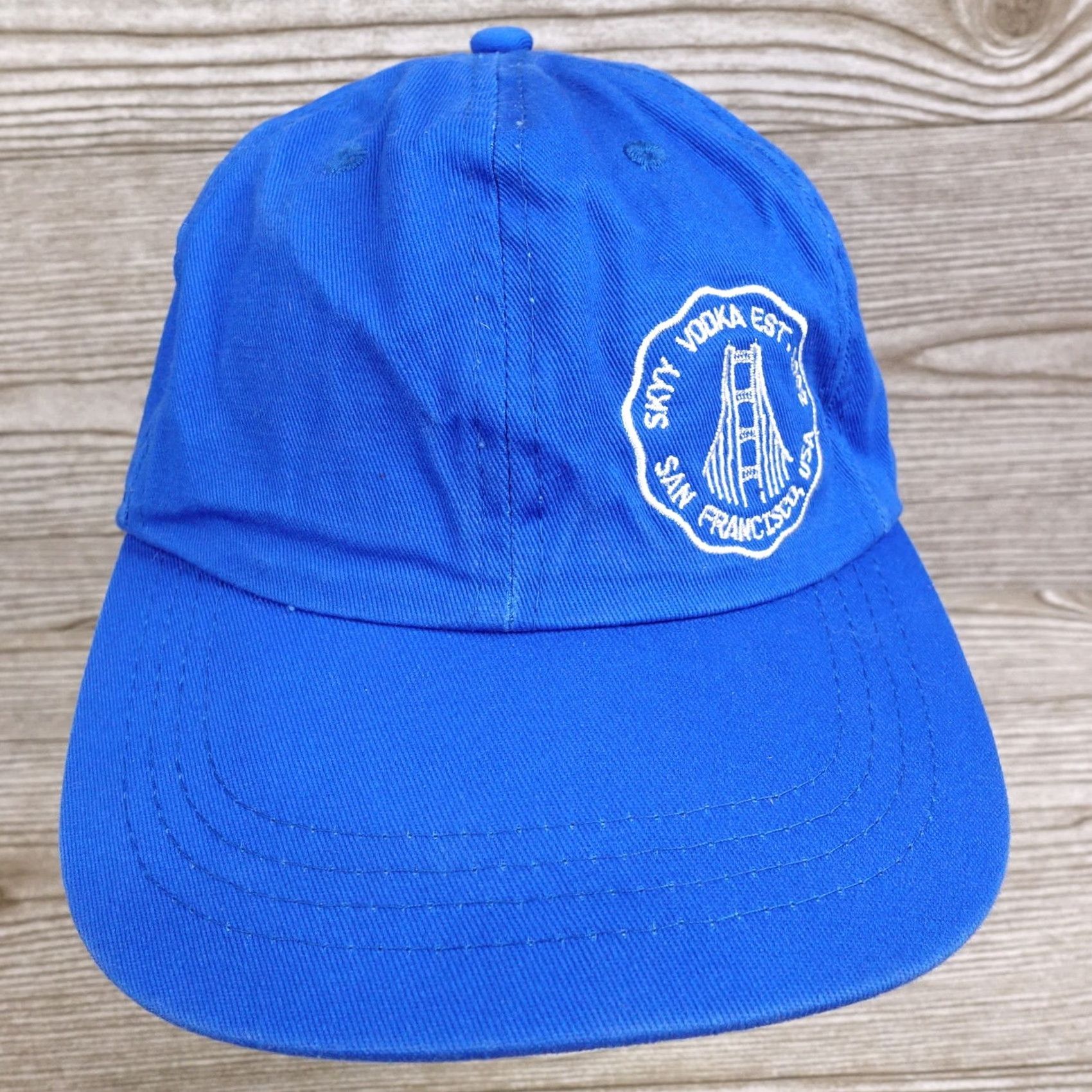 Vintage SKYY VODKA PROMO BLUE ADJUSTABLE STRAPBACK BASEBALL HAT CAP C Size ONE SIZE - 2 Thumbnail