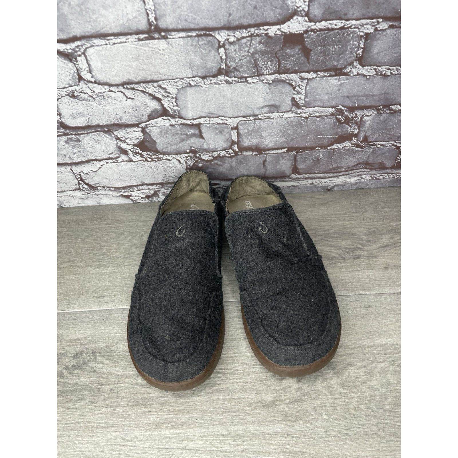 Olukai Olukai Wool Gray Wool Fabric Casual Slip On Casual Sneakers Size US 11 / EU 44 - 2 Thumbnail