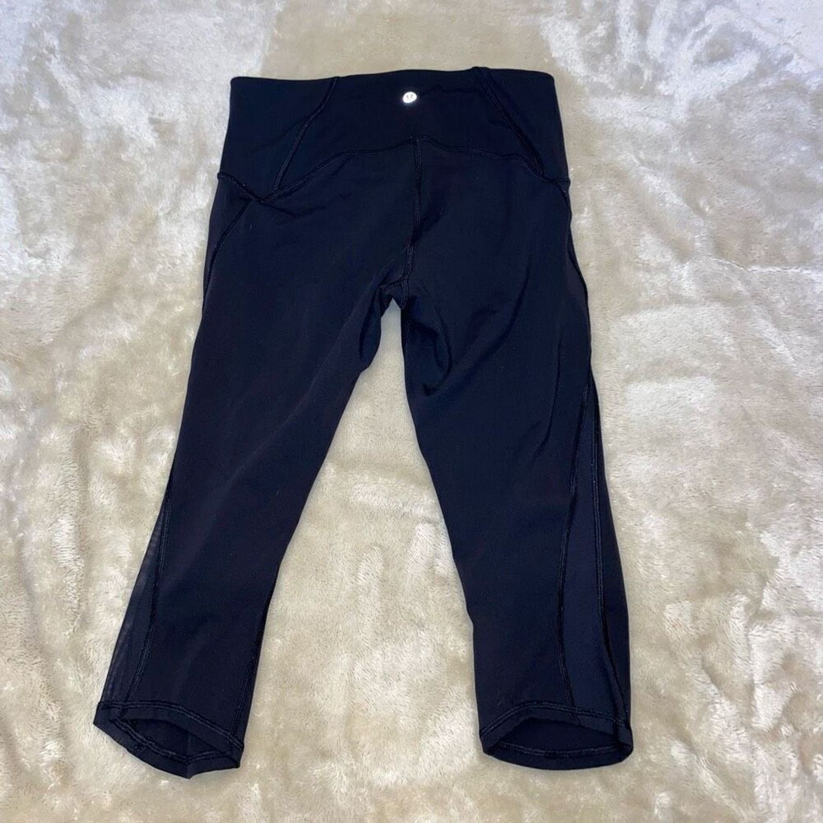 Lululemon Lululemon Black Cropped Leggings | Size 8 Size 27" / US 4 / IT 40 - 3 Thumbnail