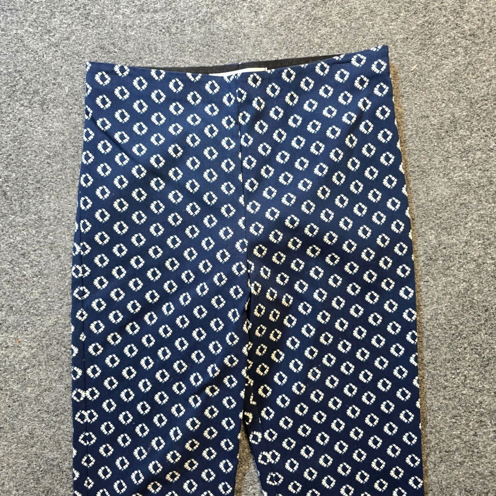 Vintage Sara Campbell Pants Womens Size Small Blue Crop Capri Raw Hem Stretch Casual Size 28" / US 6 / IT 42 - 2 Thumbnail