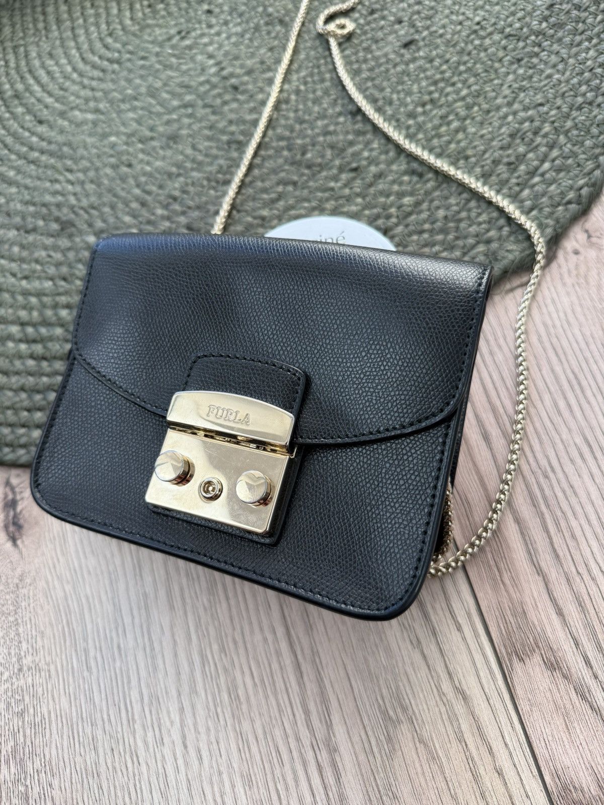 Designer × Furla Furla Leather black Handbag Size ONE SIZE - 4 Thumbnail