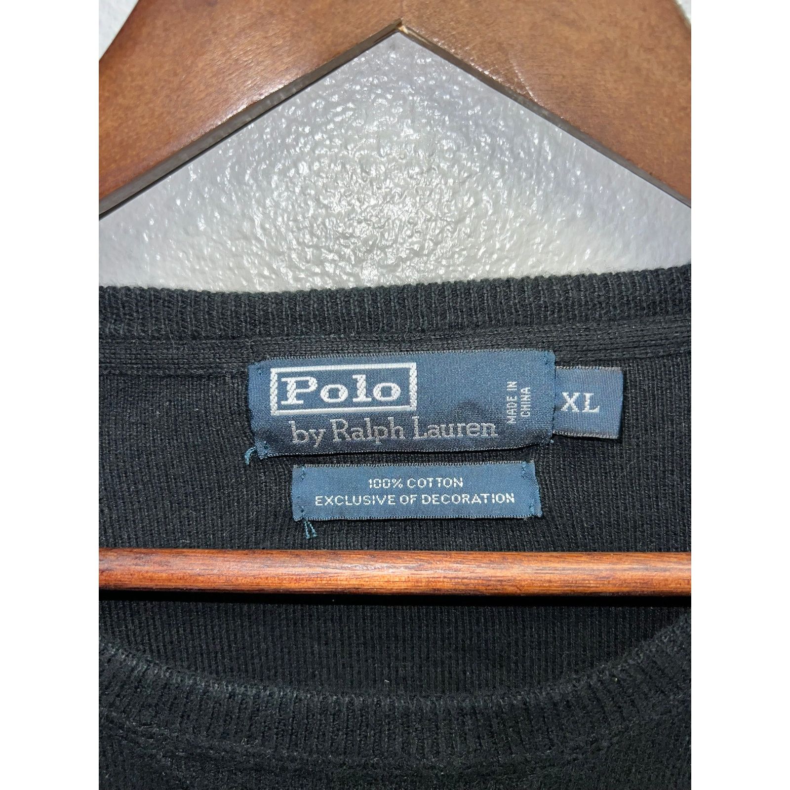 Vintage Polo Ralph Lauren Black Sweater Pullover V-Neck PRL XL Size US XL / EU 56 / 4 - 6 Thumbnail