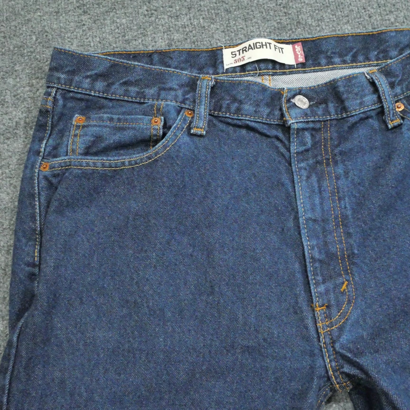 Levi's Levis 505 Jeans Mens 36x30 Blue Denim Pants Straight Leg Regular Fit Size US 36 / EU 52 - 2 Thumbnail