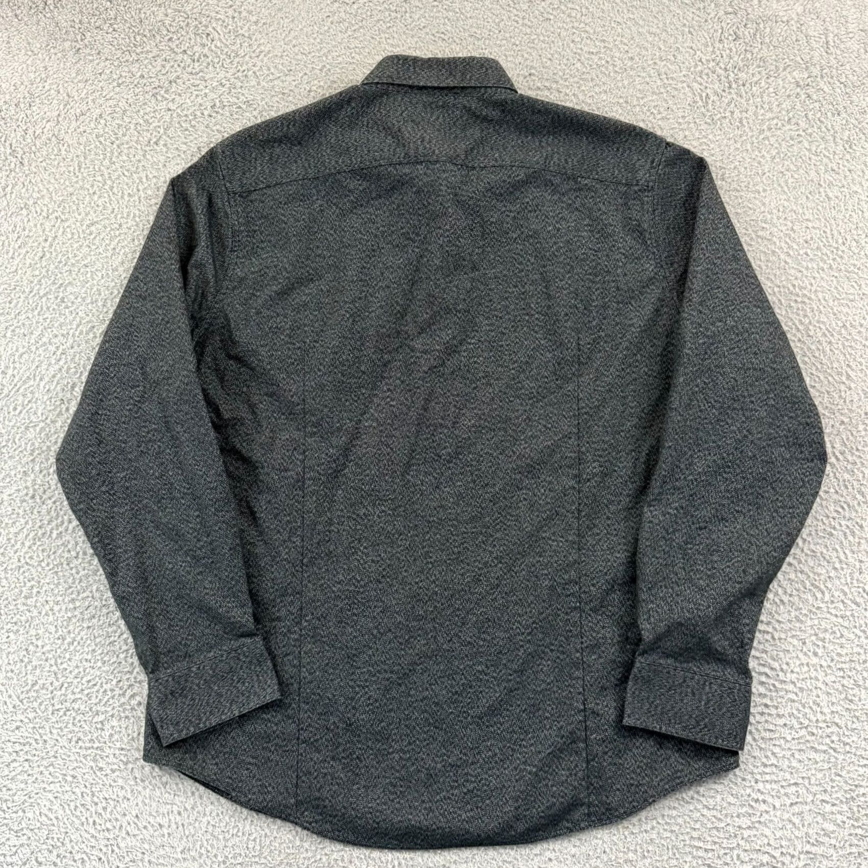 Banana Republic Banana Republic Shirt Men XL Black Slim Fit Dress Snap Button Preppy Long Sleeve Size 46R - 2 Thumbnail