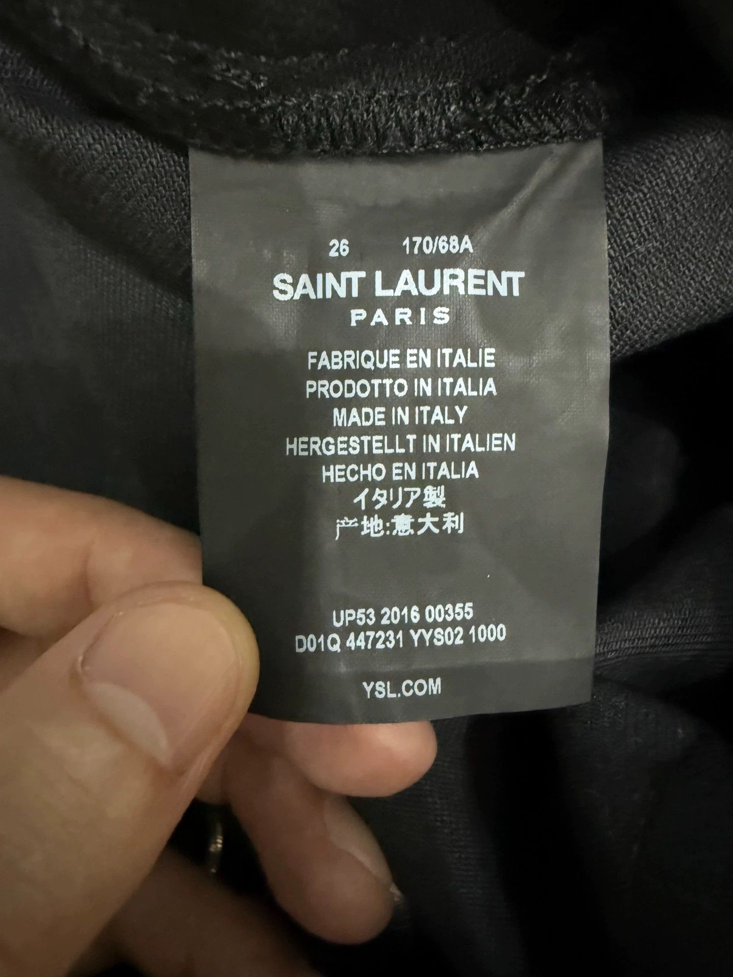Saint Laurent Paris SLP Hedi Slimane 2016FW D02 Jeans 26 Size US 26 / EU 42 - 3 Thumbnail