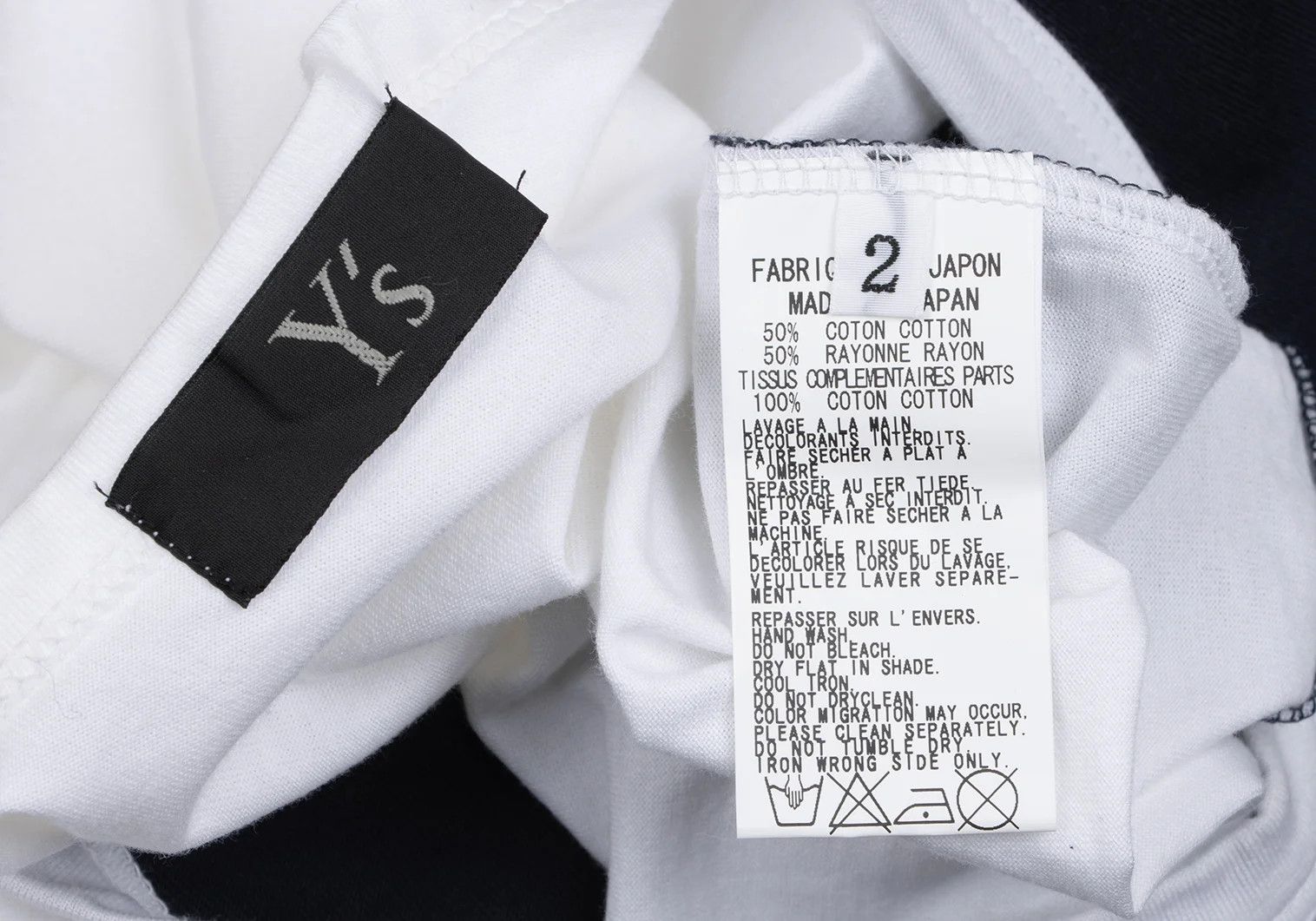 Jean Paul Gaultier Paint Print Cut T-Shirt in White and Navy for Men Size US M / EU 48-50 / 2 - 13 Thumbnail