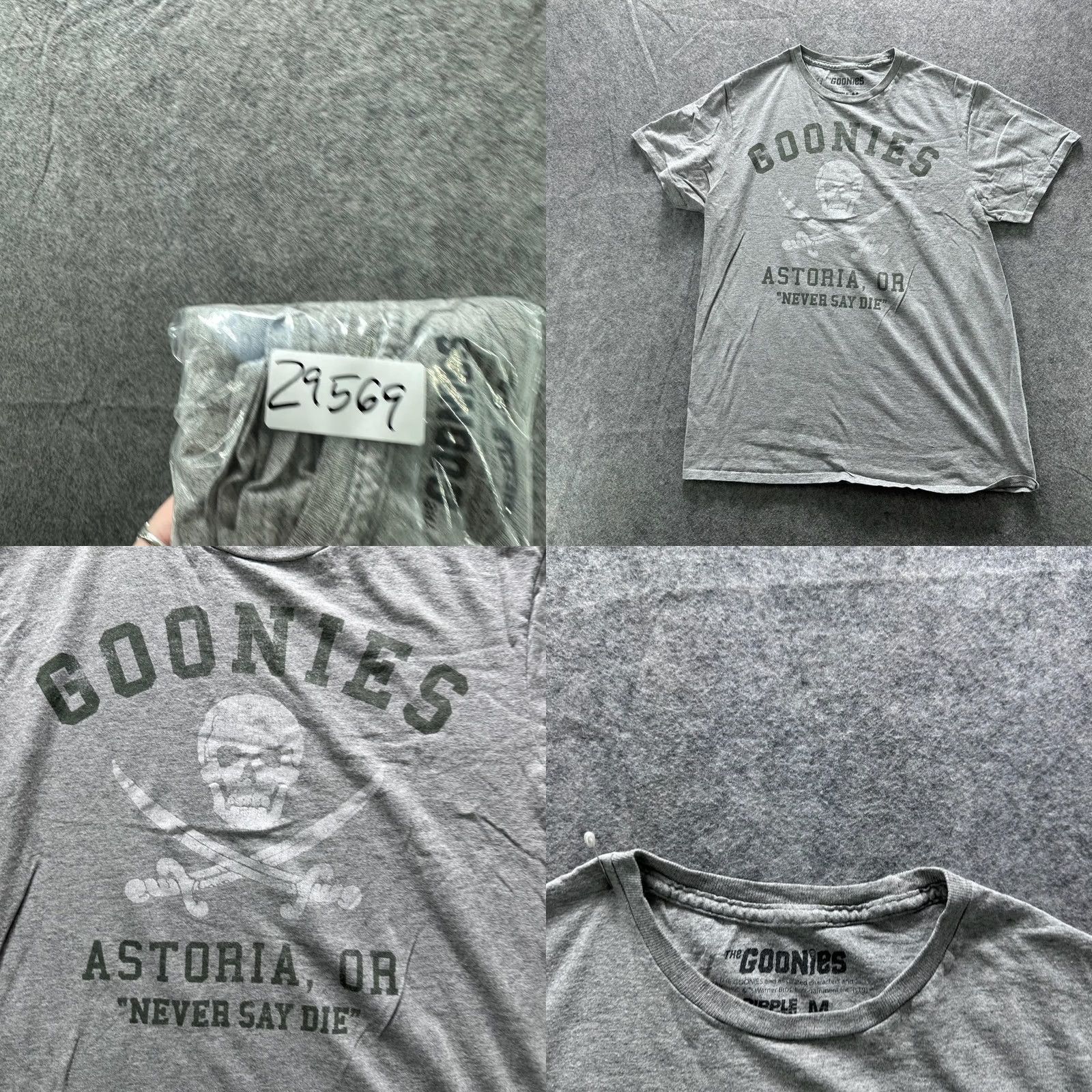Vintage Goonies Graphic Ripple Shirt Mens M Gray Crewneck Cotton Tagless Astoria OR Shirt Size US M / EU 48-50 / 2 - 8 Thumbnail