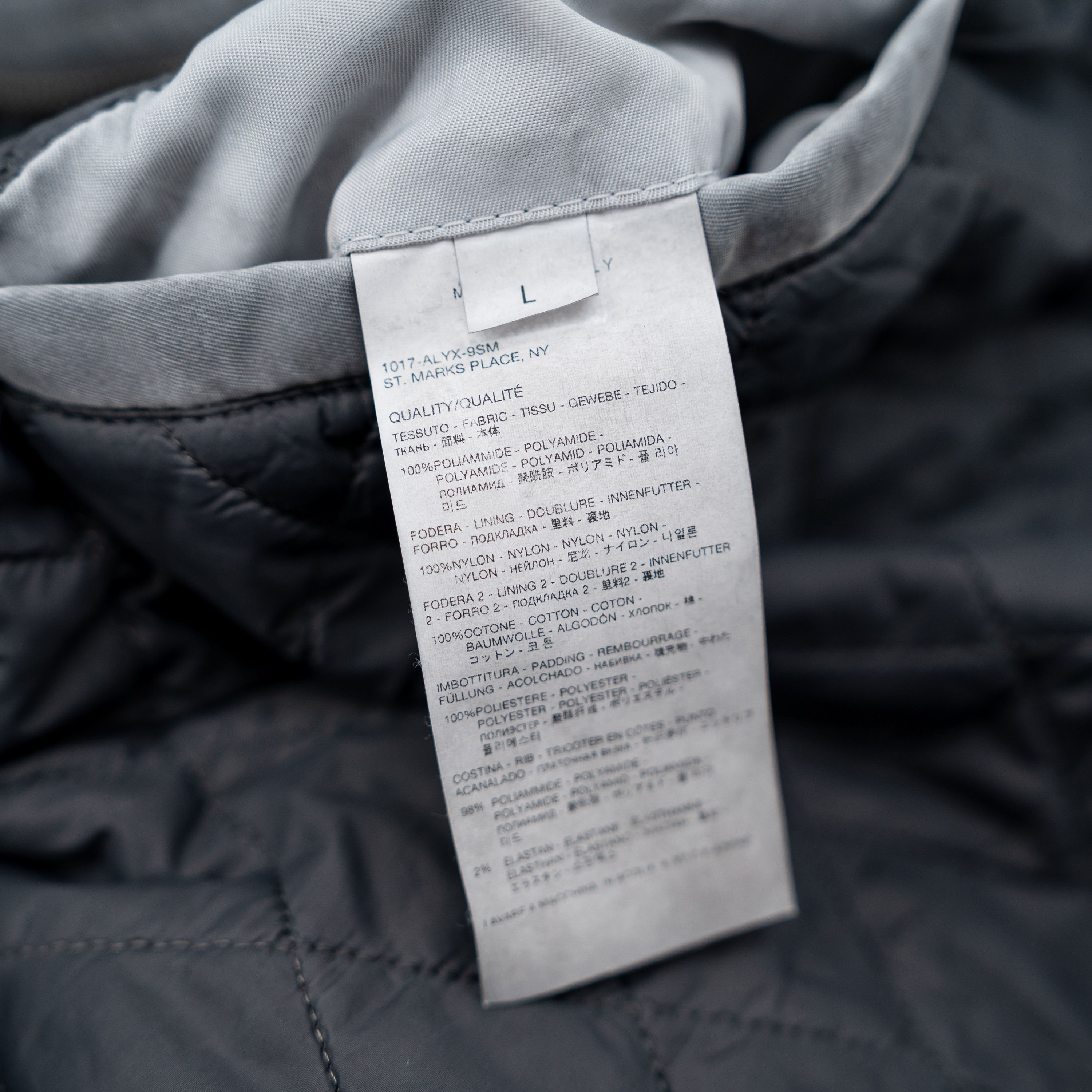 1017 ALYX 9SM size L - 1017 ALYX 9SM Gray Overdyed Bomber Jacket Grey Size US L / EU 52-54 / 3 - 5 Thumbnail