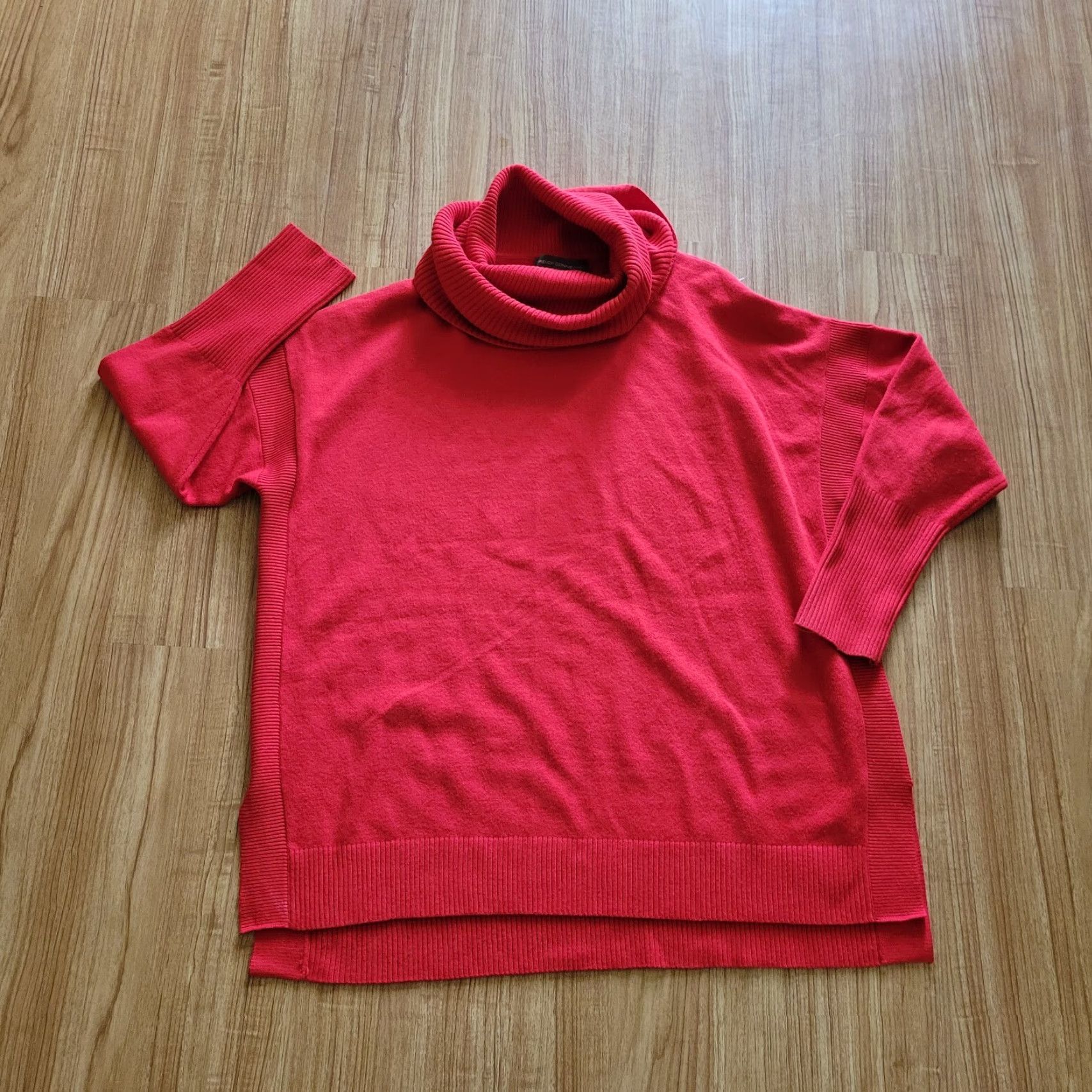 French Connection VINTAGE French Connection Sweater Womens Size 1X Red Turtleneck Long Sleeve Classic Top Size XL / US 12-14 / IT 48-50 - 2 Thumbnail