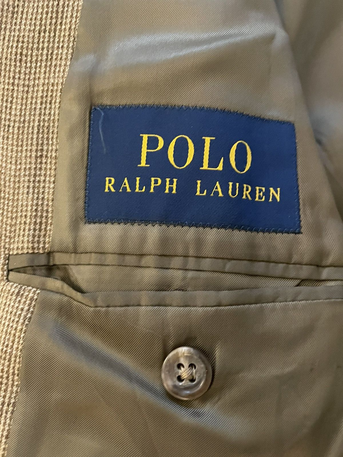 Polo Ralph Lauren Micro Checked Silk & Linen-Blend Tweed Jacket Size 42R - 11 Thumbnail