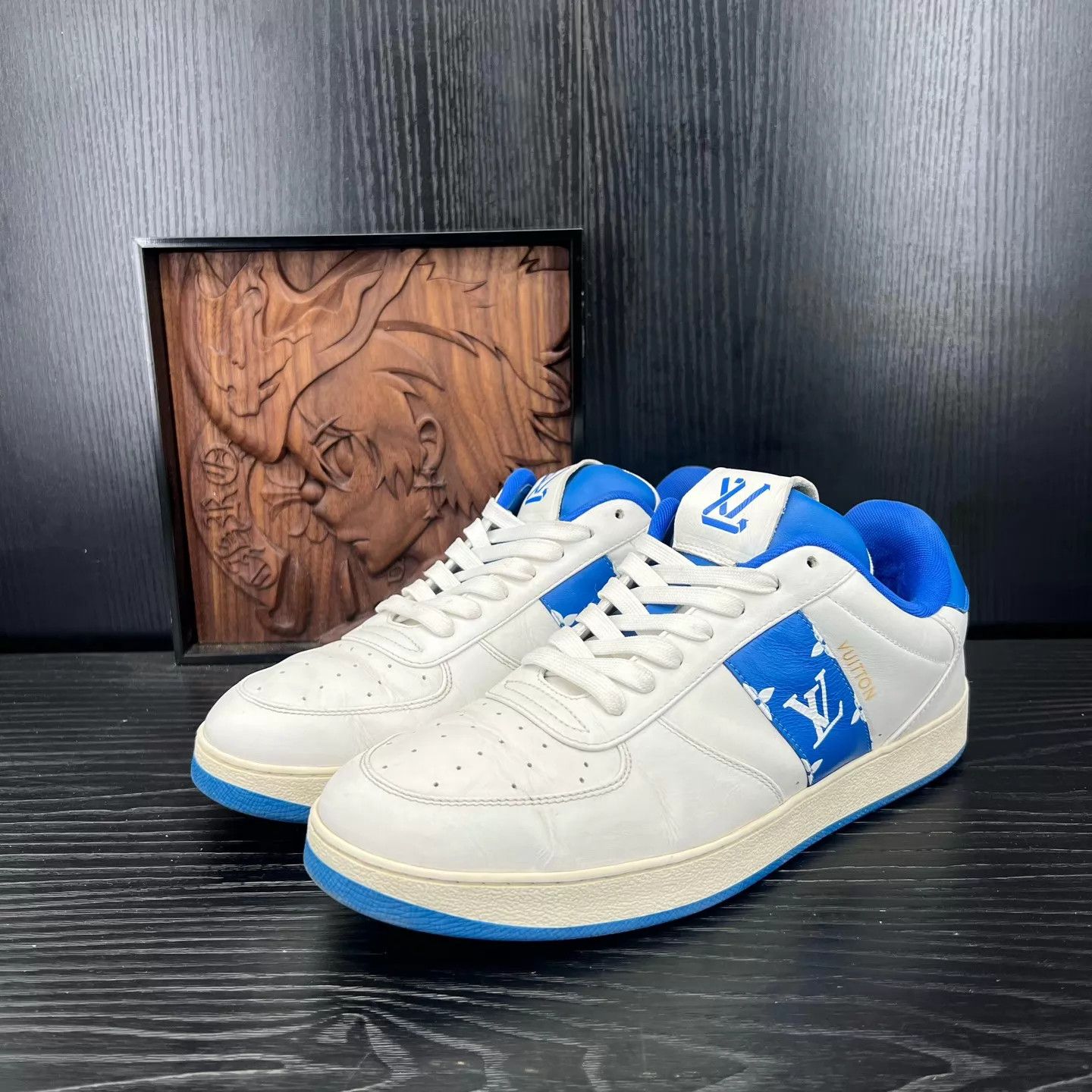 Louis Vuitton LV Rivoli White & Blue Sneaker US 6.5 / EU 40.5 New Size US 7.5 / EU 40-41 - 1 Thumbnail