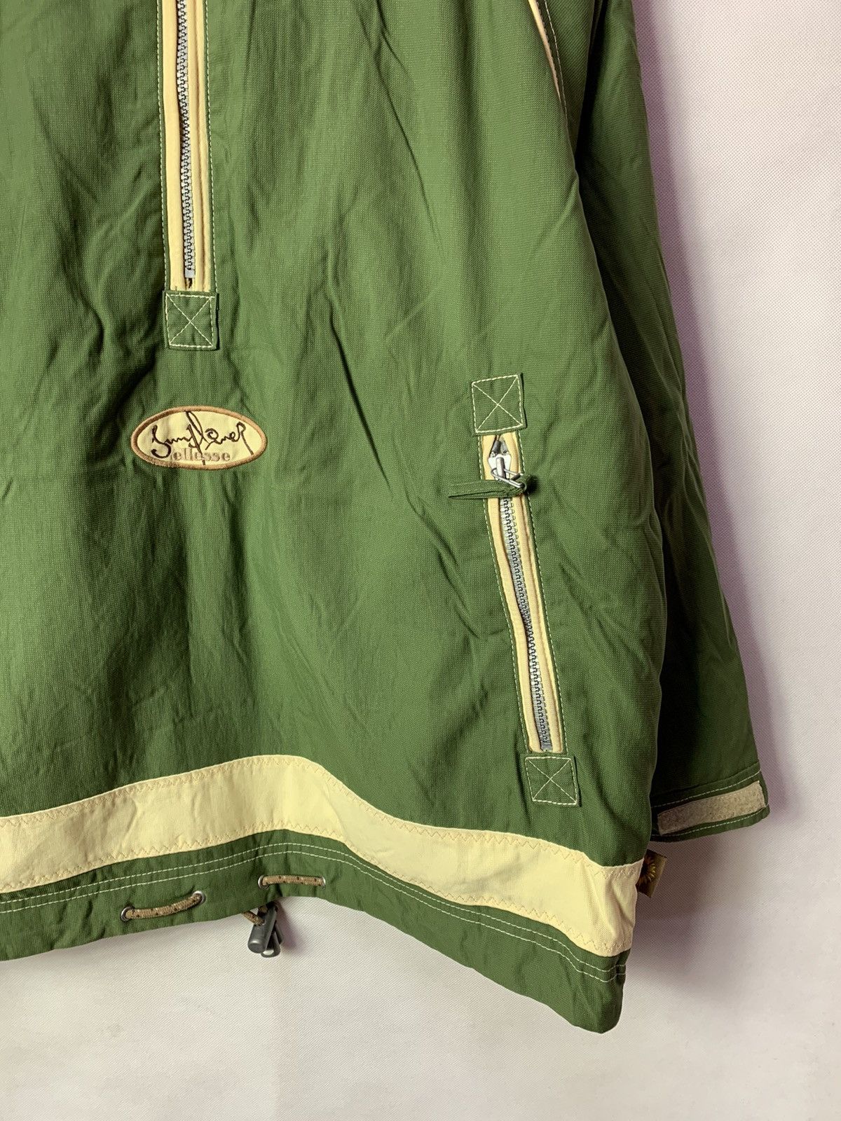 Ellesse × Goldwin × Vintage Steals! Vintage 90s Ellesse Sunflower Halfzipper Parka Size US L / EU 52-54 / 3 - 3 Thumbnail