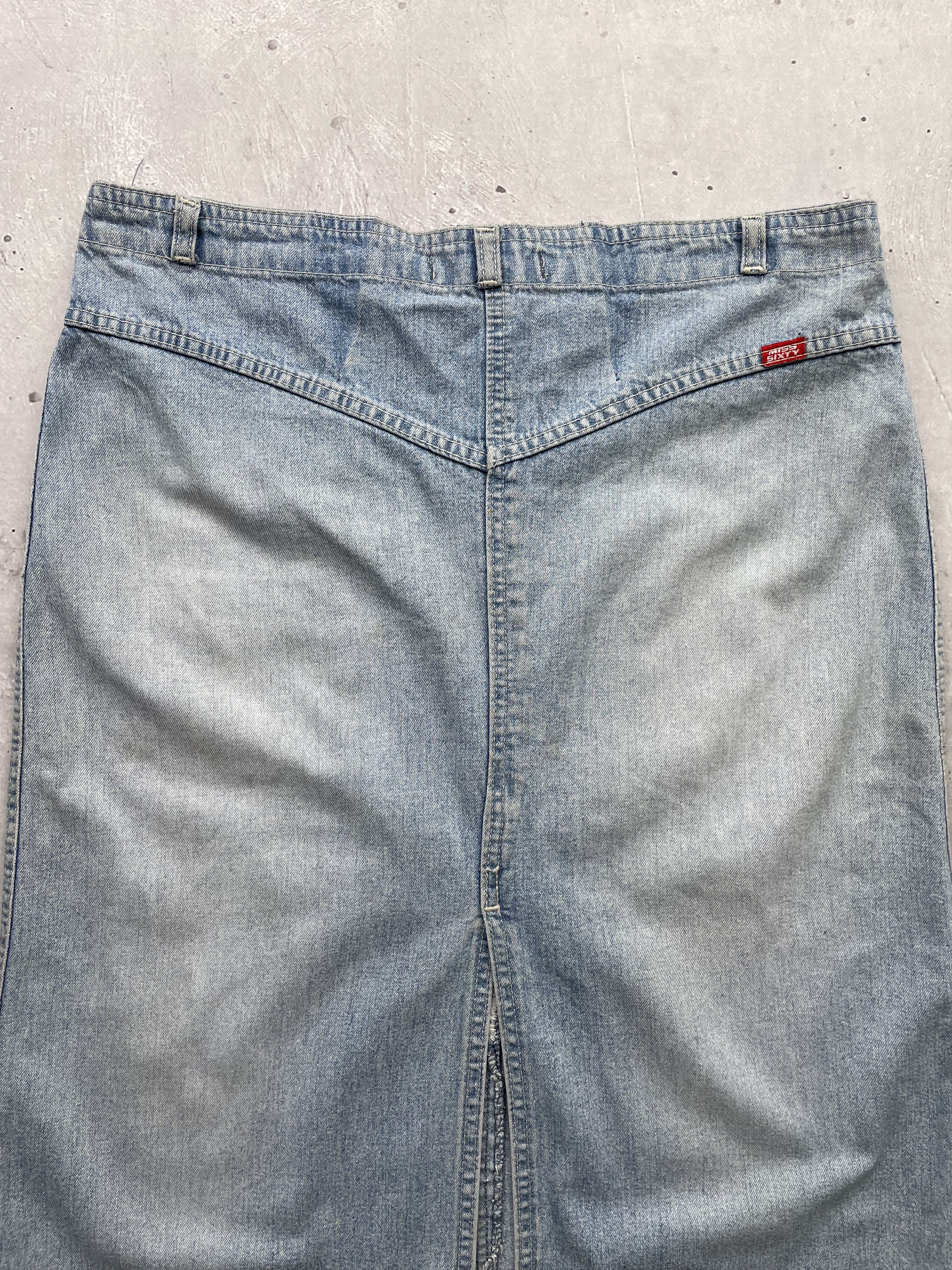 Miss Sixty × Vintage Miss Sixty Vintage Sun Faded Jeans Midi Skirt Size 30" / US 8 / IT 44 - 7 Thumbnail