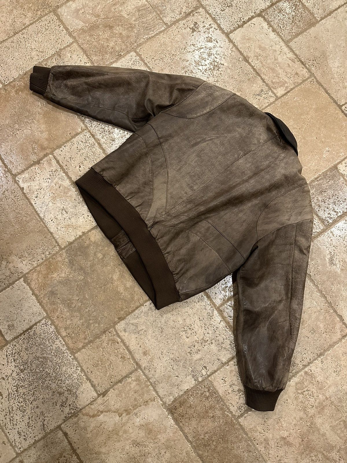 Genuine Leather Vintage Leather Works Faded Brown Leather Jacket Size US XL / EU 56 / 4 - 3 Thumbnail