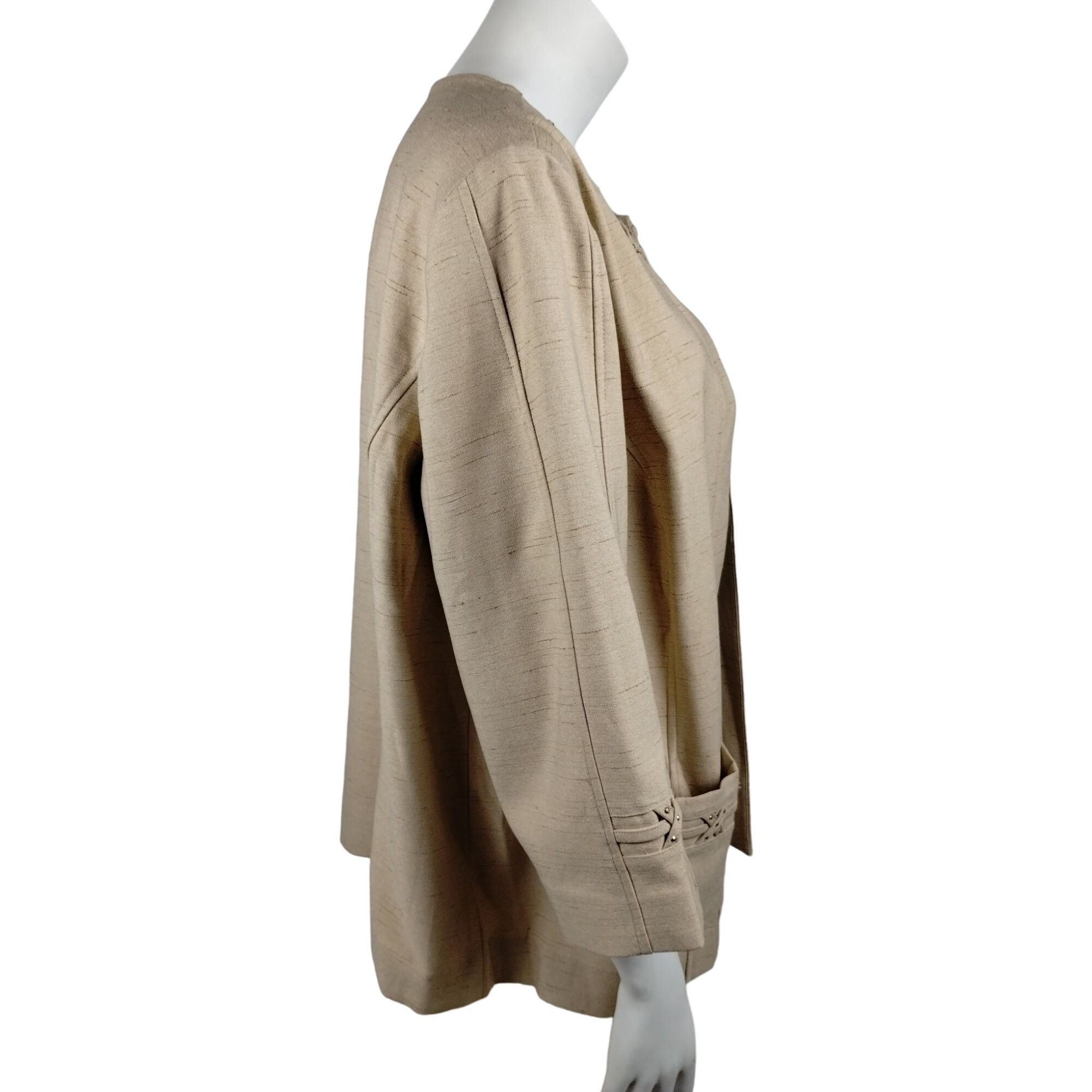 Designer Alfred Dunner Womens 18W Blazer Jacket Sheer Romance with Em Size XXL / US 16-18 / IT 52-54 - 4 Thumbnail