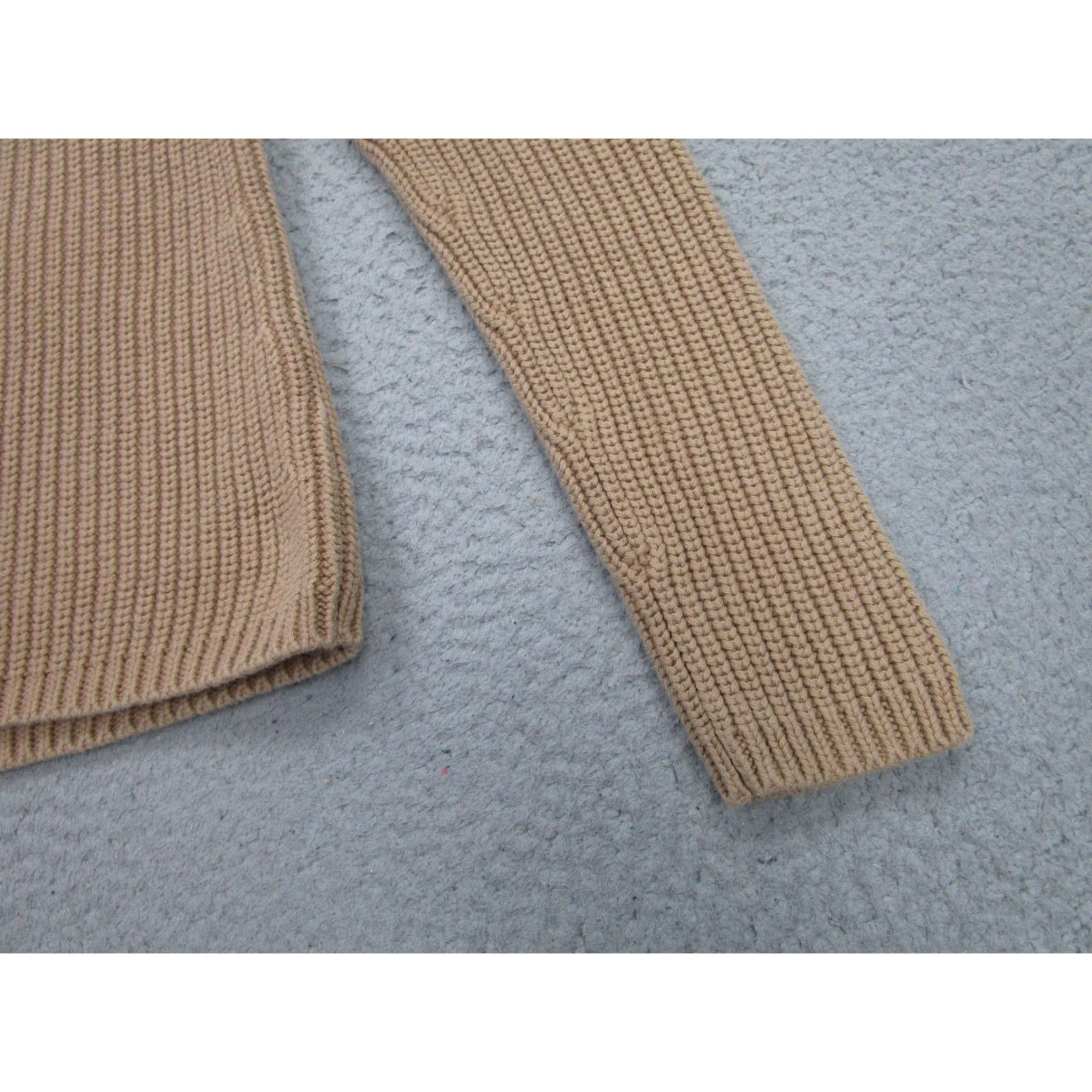 Quince Quince Sweater Womens XS Beige Organic Cotton fisherman Knit Pullover Crewneck Size XS / US 0-2 / IT 36-38 - 3 Thumbnail