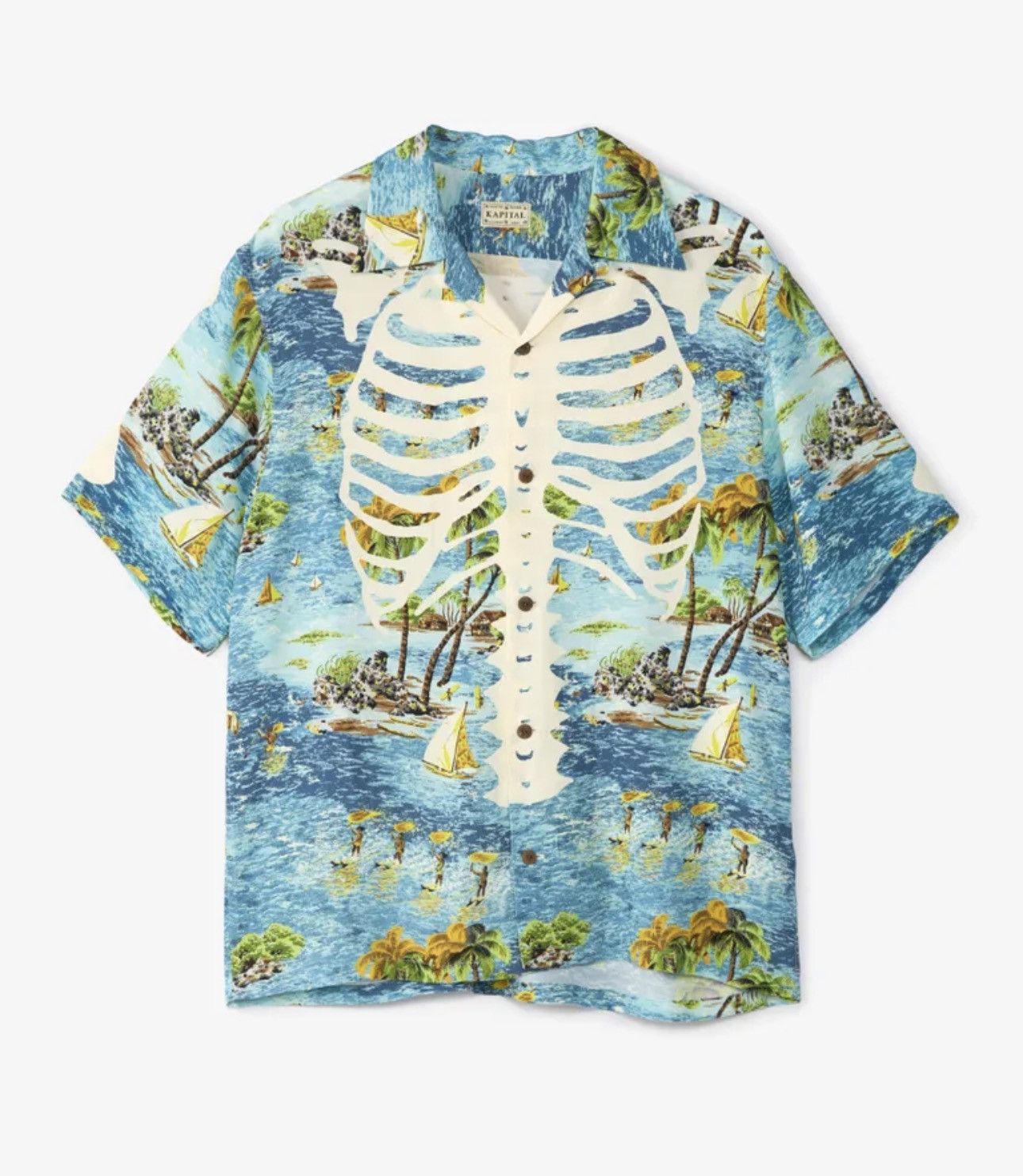 Kapital Kapital Bones Shirt Size 3 Kamekameha Bone Aloha Shirt Size US L / EU 52-54 / 3 - 1 Thumbnail