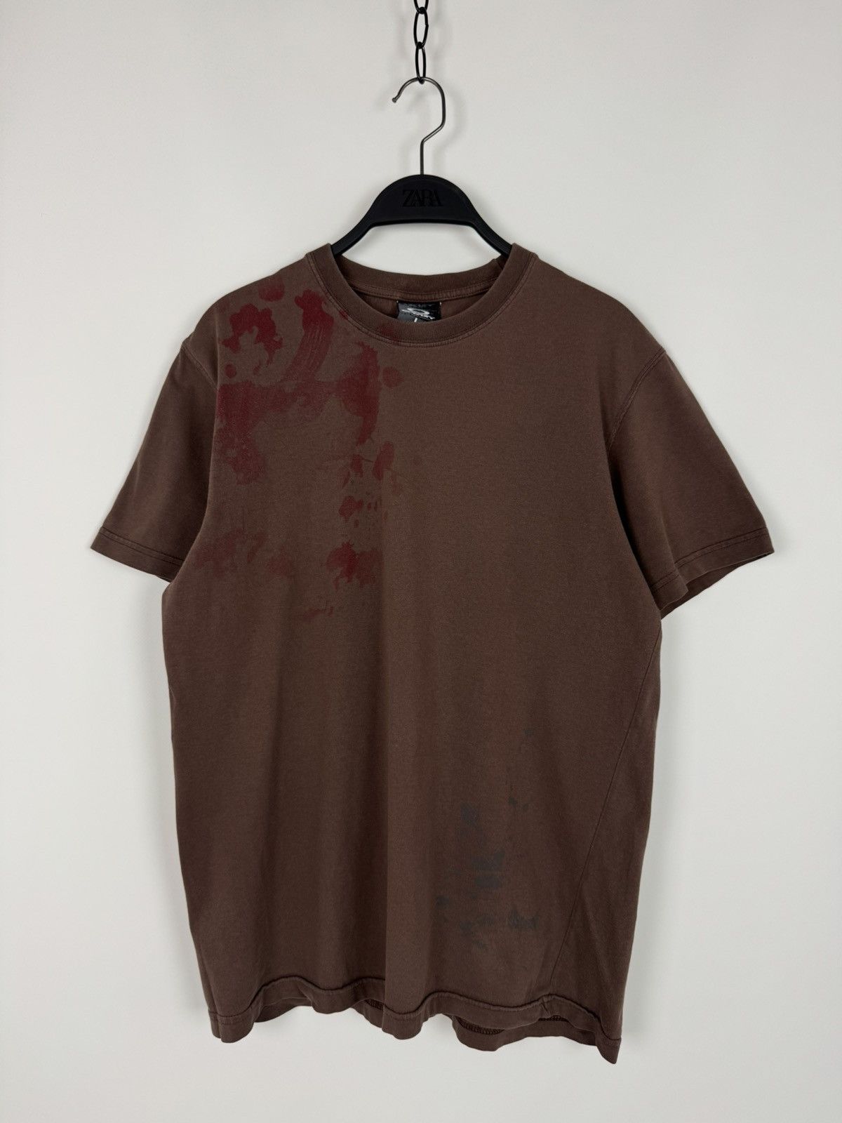 Vintage Y2K Vintage Distressed Oakley Face Graphic Brown T-Shirt Size US L / EU 52-54 / 3 - 1 Thumbnail