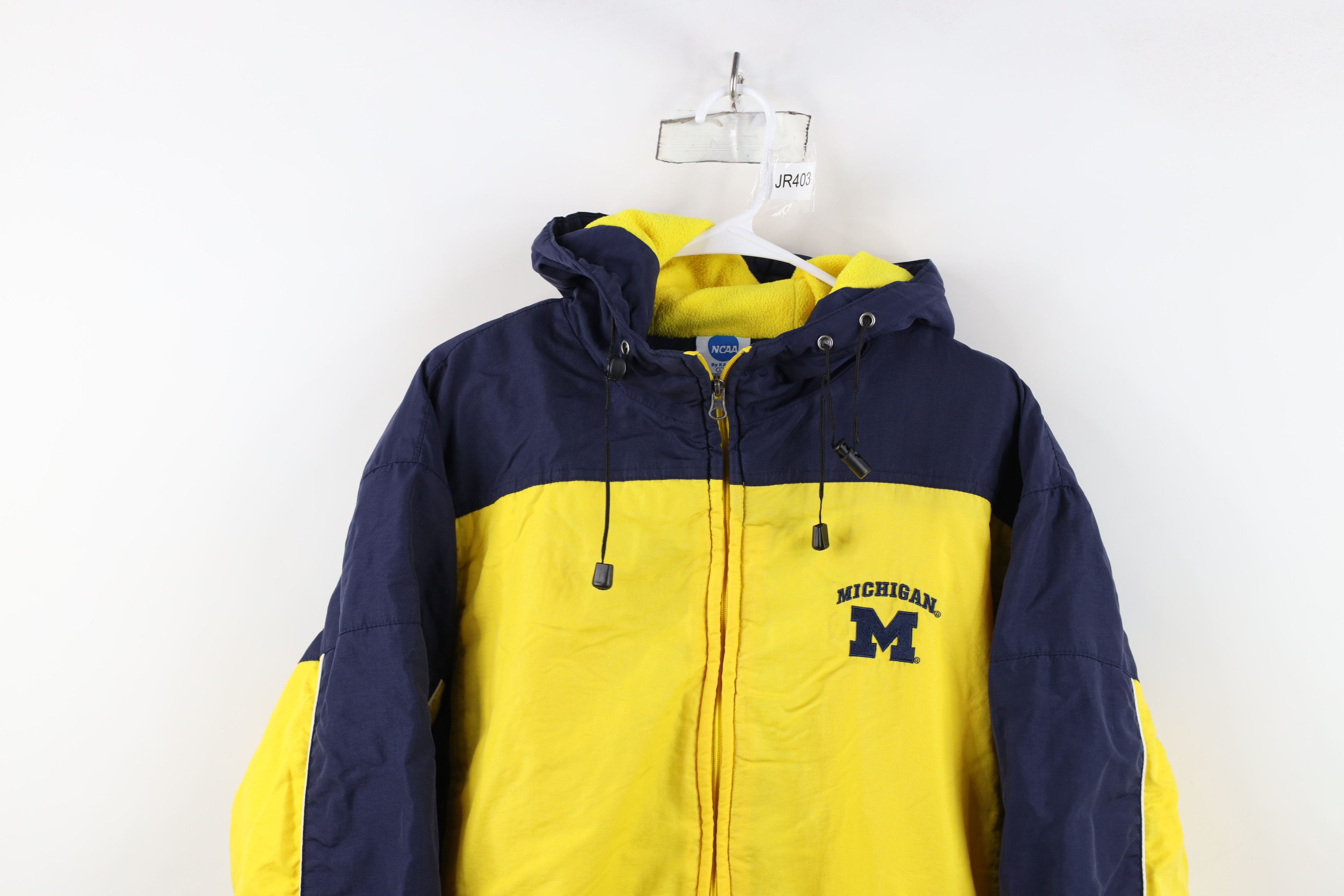 Vintage Vintage Fleece Lined University of Michigan Hooded Jacket Size US L / EU 52-54 / 3 - 2 Thumbnail