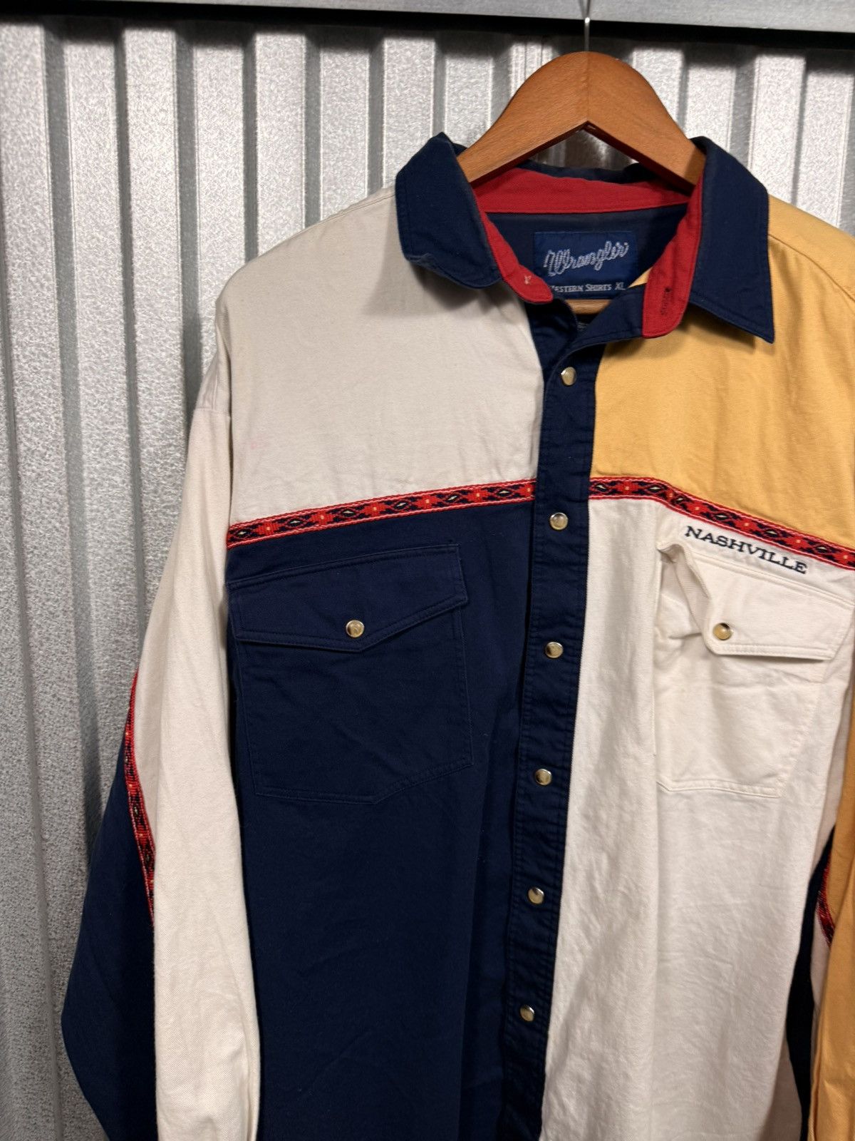 Wrangler 90s Vintage Wrangler Nashville Western Pearl Snap Shirt Size US XL / EU 56 / 4 - 7 Thumbnail