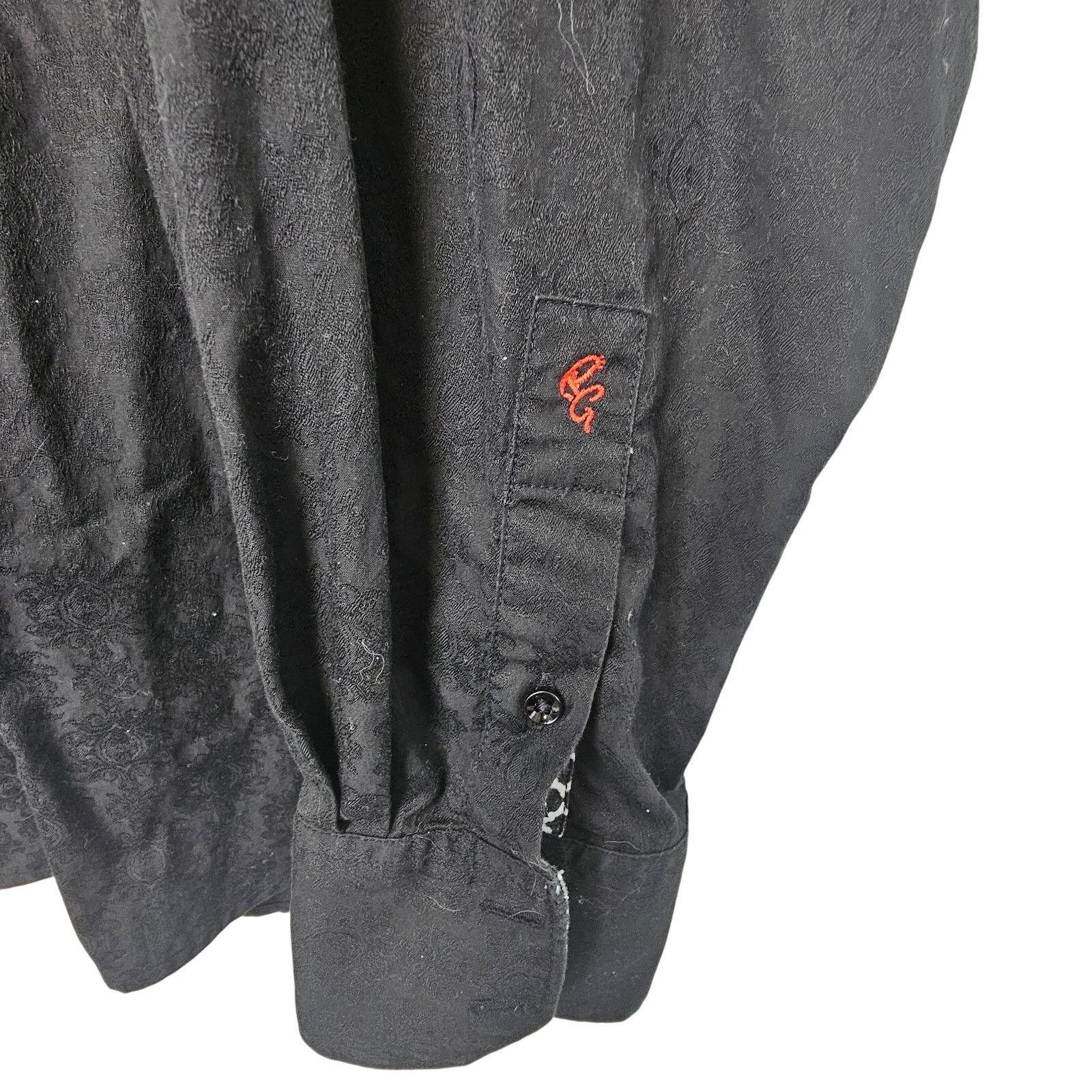 Robert Graham Robert Graham Mens Shirt Black Long Sleeve Dress Shirt 3XL Size US XXL / EU 58 / 5 - 4 Thumbnail
