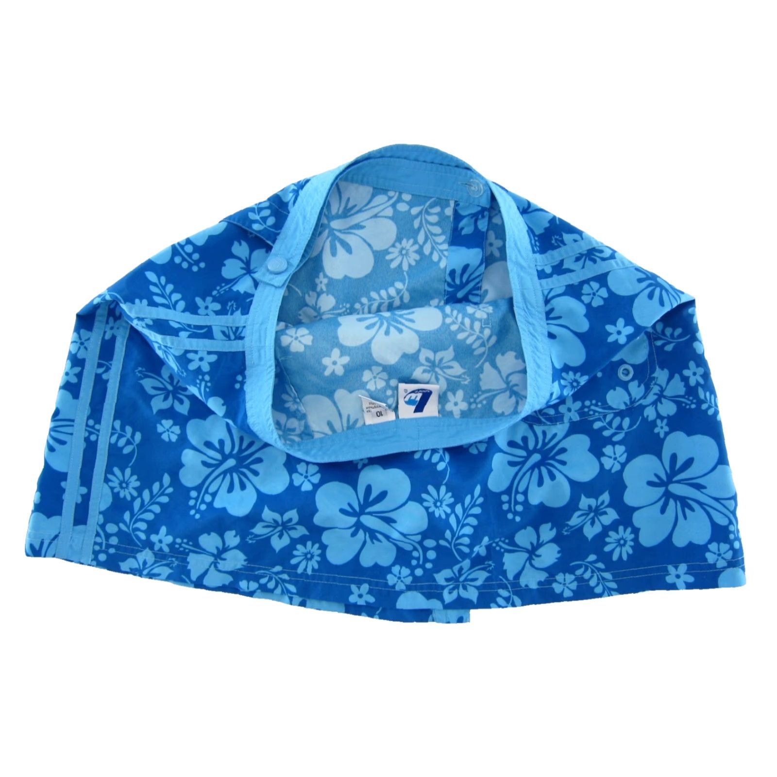 Vintage VINTAGE BW Sport Blue Floral Hawaiian Snap Button Active Wrap Skirt Size 10 Size 32" / US 10 / IT 46 - 5 Thumbnail