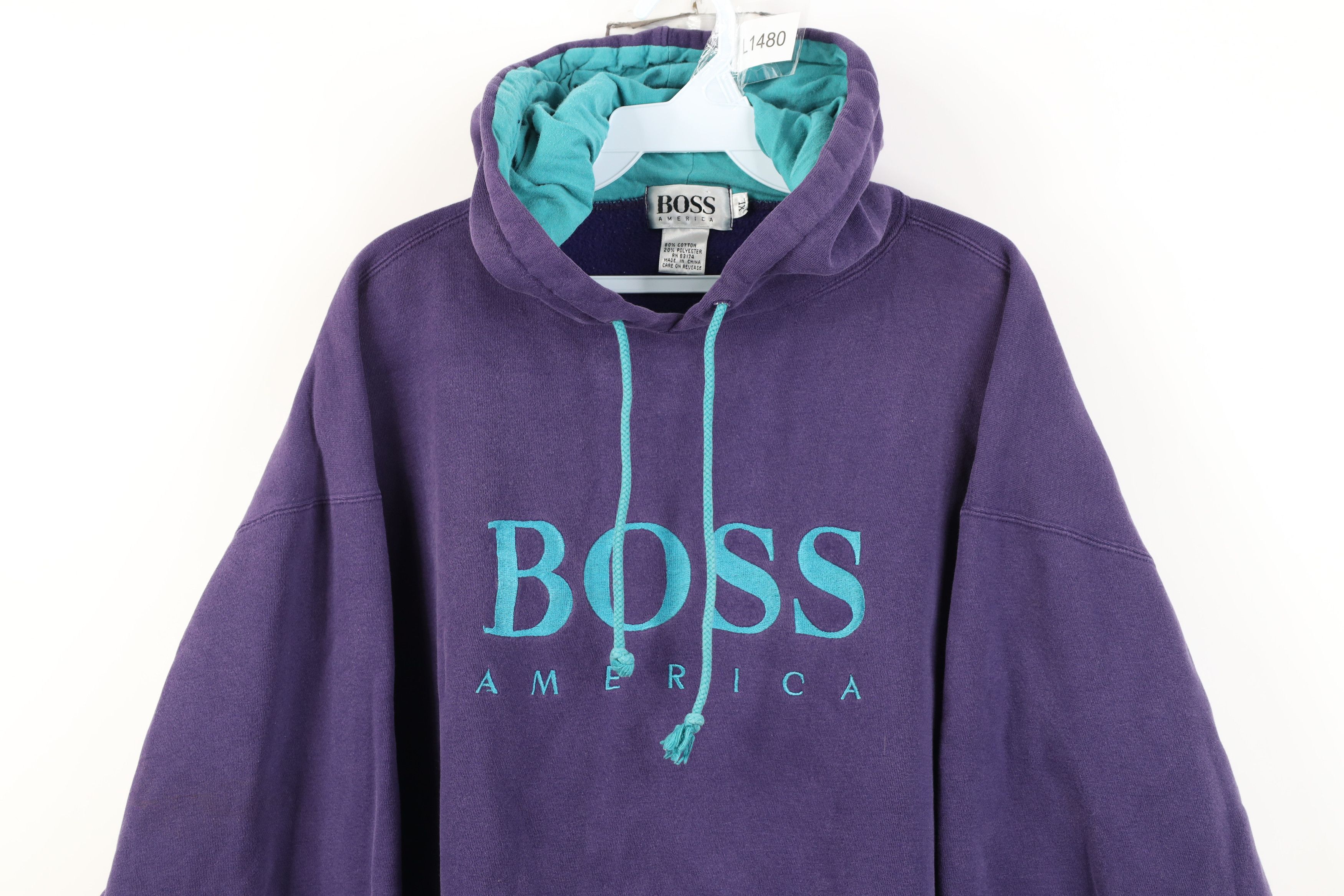 Vintage Vintage 90s Streetwear Boss America Heavyweight Sweatshirt Size US XL / EU 56 / 4 - 2 Thumbnail