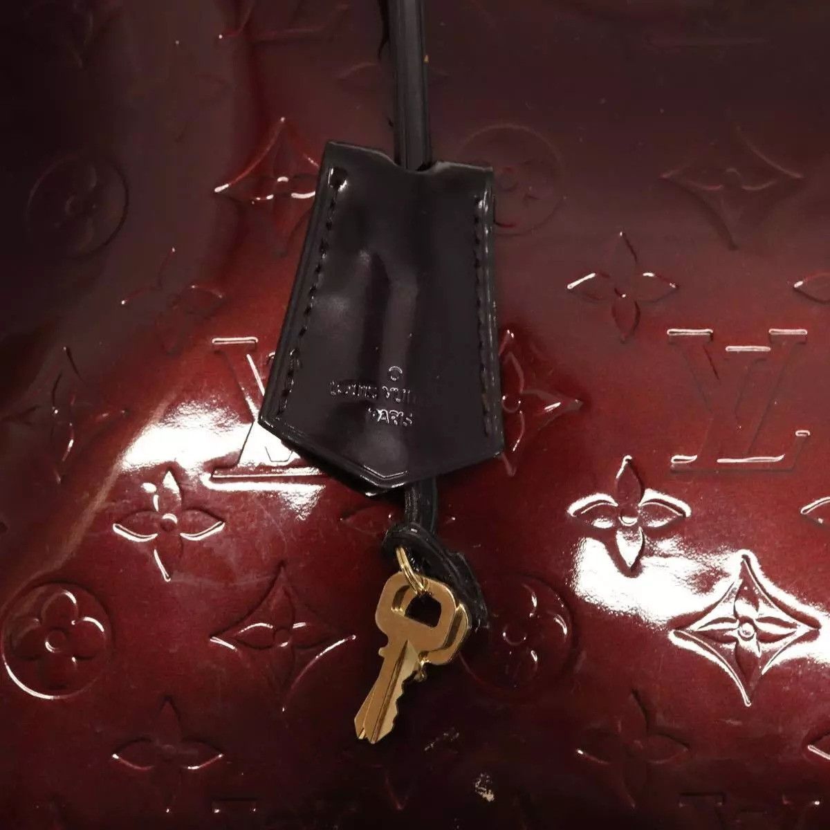 Louis Vuitton LOUIS VUITTON Monogram Vernis Alma GM Hand Bag Amarante Size ONE SIZE - 10 Thumbnail