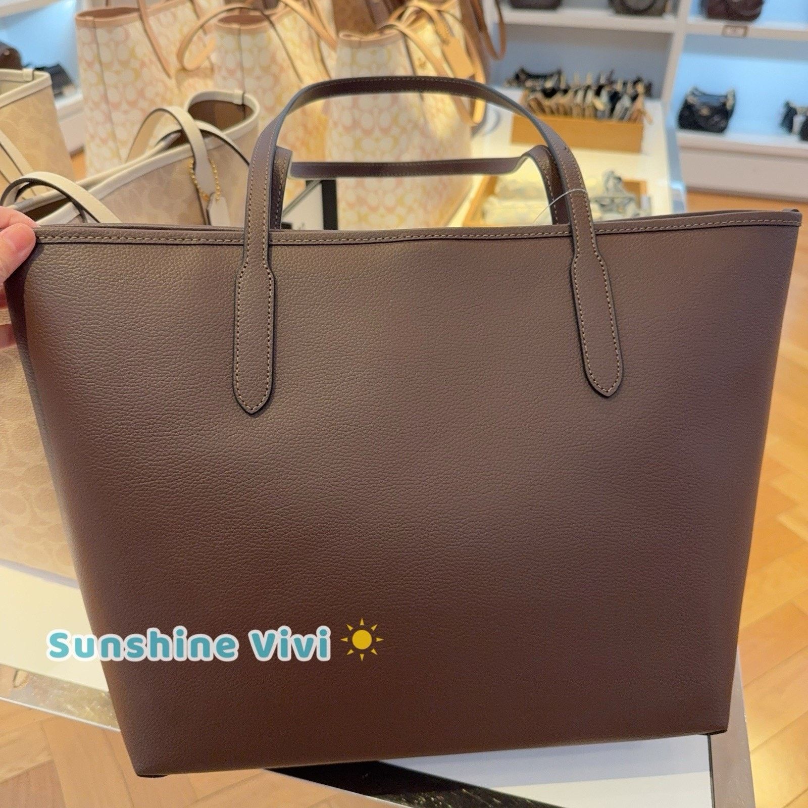 Coach NWT Coach CR111 Leather City Tote Shoulder Bag Maple Size ONE SIZE - 2 Thumbnail