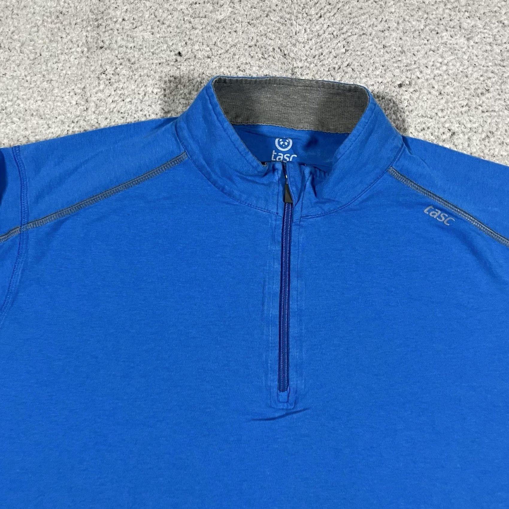 Vintage tasc Performance Pullover 1/4 Zip Mens L Blue Activewear Sweatshirt Size US L / EU 52-54 / 3 - 5 Thumbnail