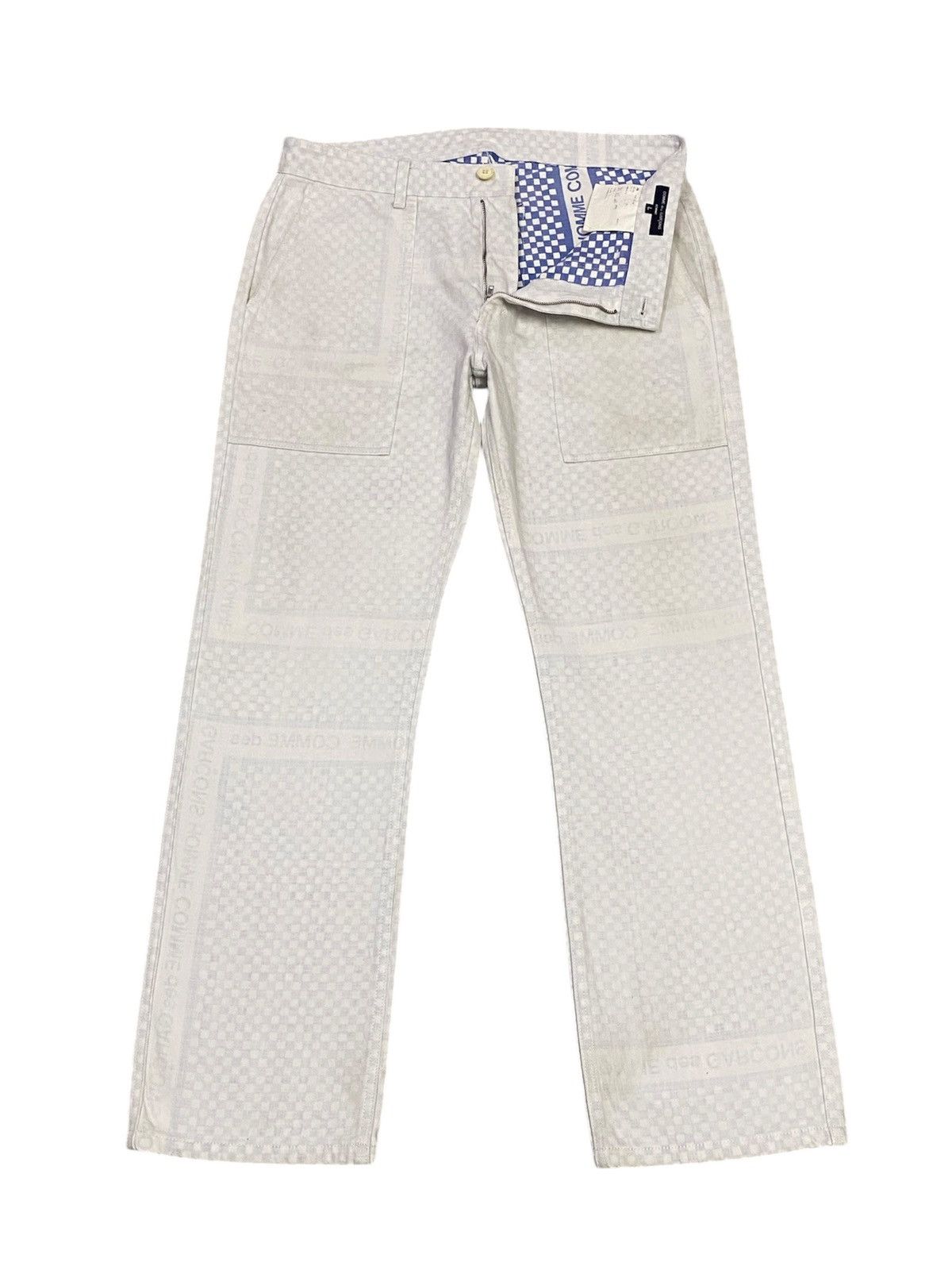 Comme des Garcons Homme Comme Des Garçons Homme AD2003 Chekerboard Denim Pants Size US 33 - 3 Thumbnail