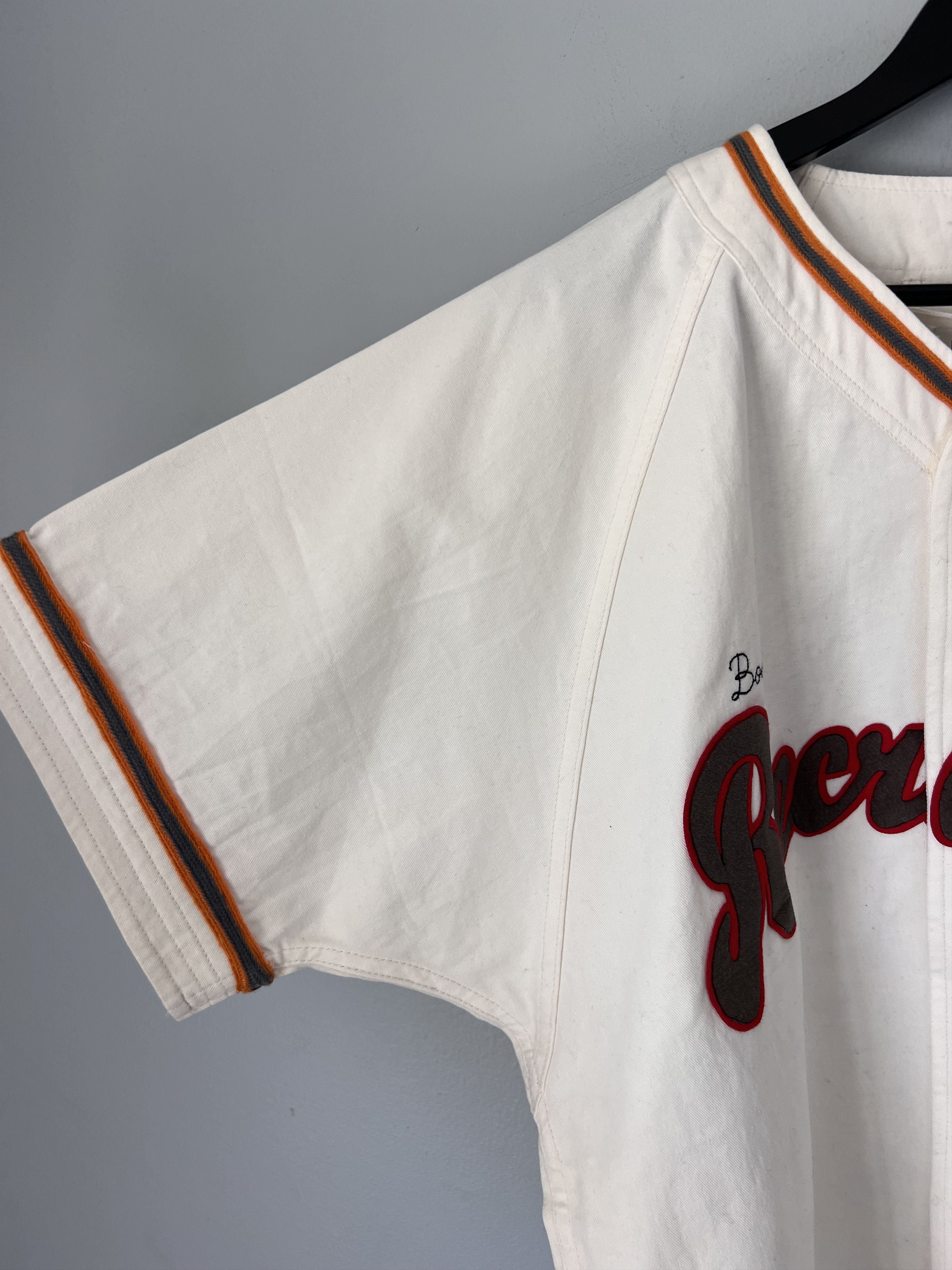 Bode Bode Baseball Shirt in White Size US L / EU 52-54 / 3 - 4 Thumbnail