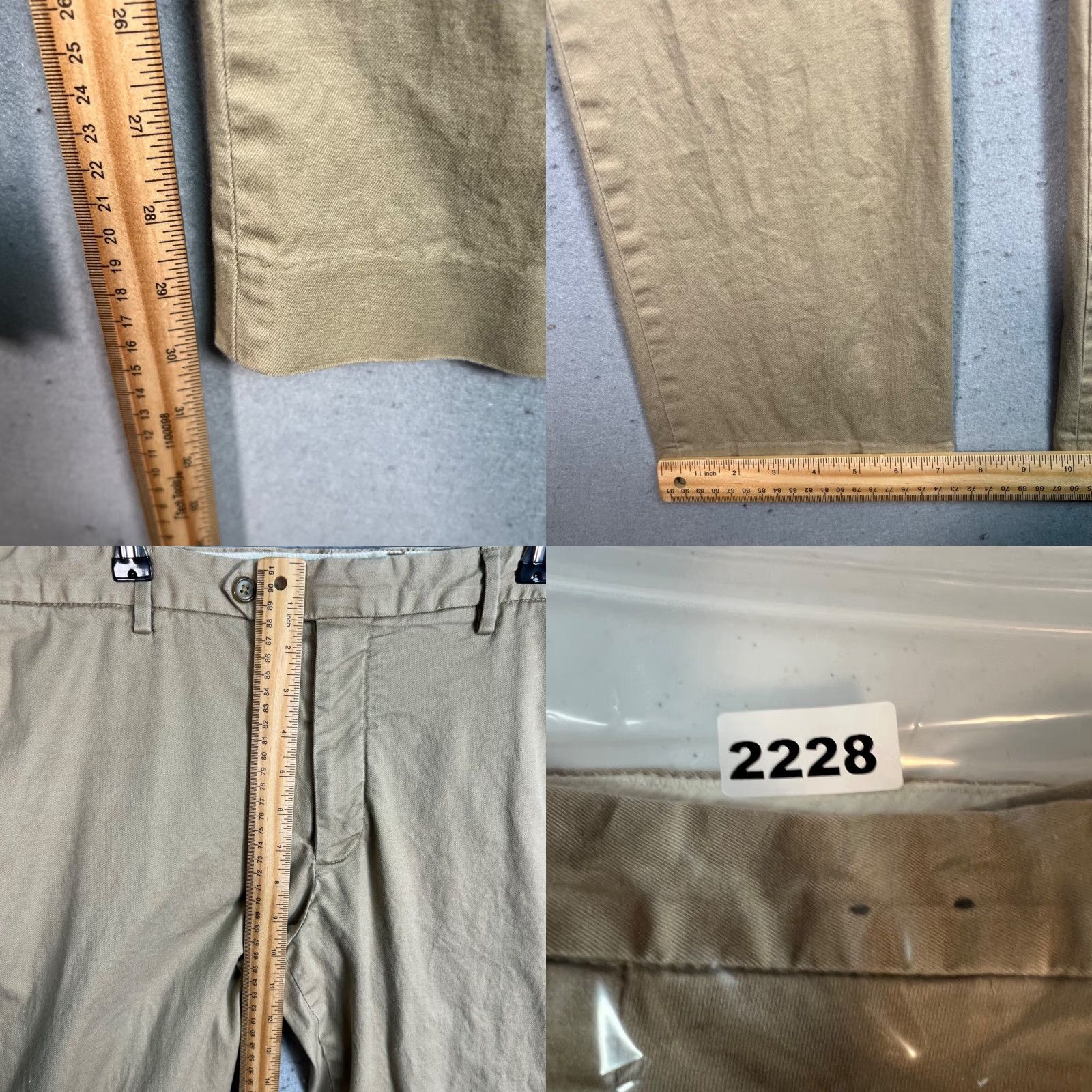 J.Crew J. Crew Bowery Slim Fit Chino Pants Mens 36 x 32 Beige Cotton Blend Slim Straight 90s Preppy Mens Size US 36 / EU 52 - 8 Thumbnail