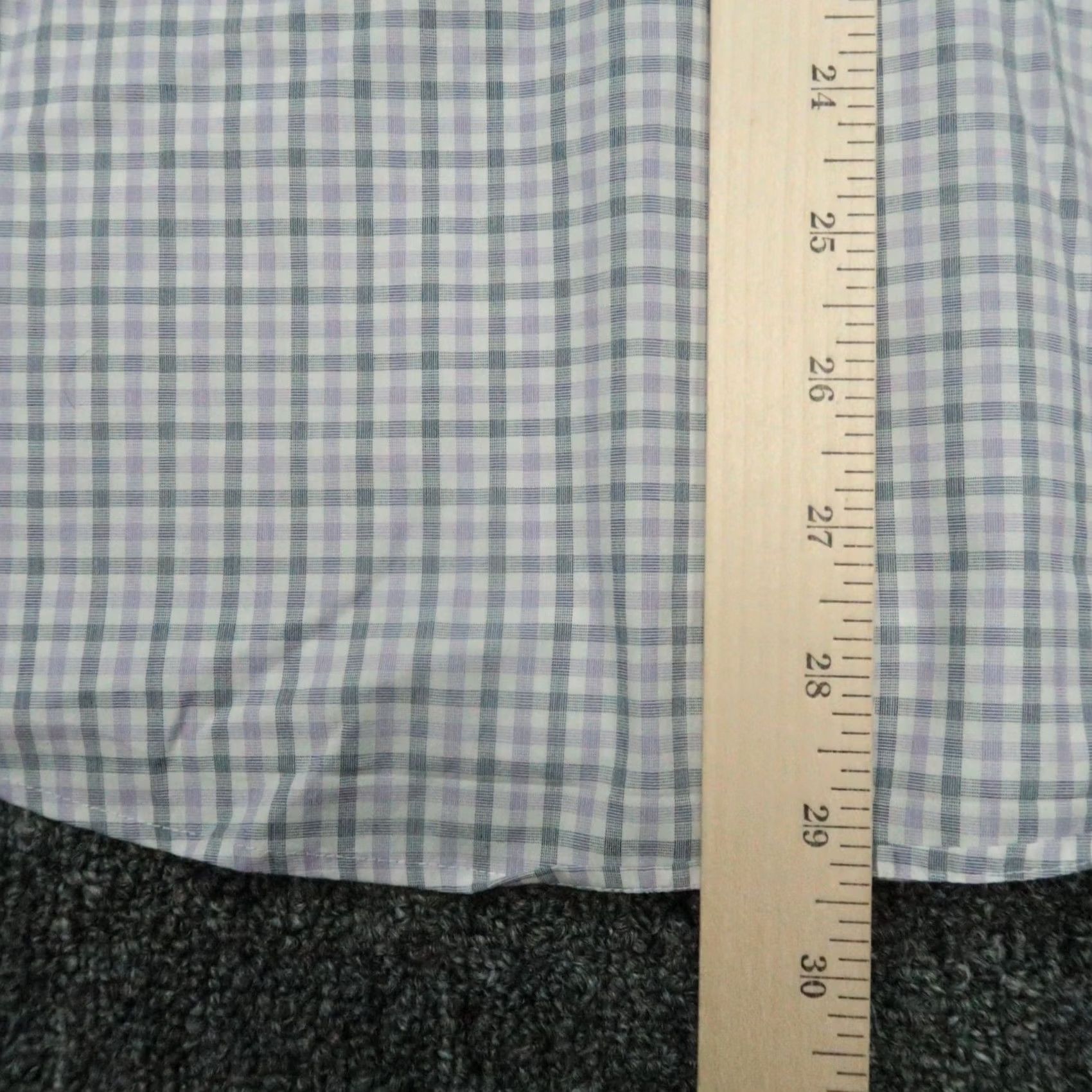 Eton Eton Purple Gray Plaid Shirt - Mens Medium, 15-inch Sleeve Long-Sleeve Button-Up Clothing Retail Size US M / EU 48-50 / 2 - 7 Thumbnail