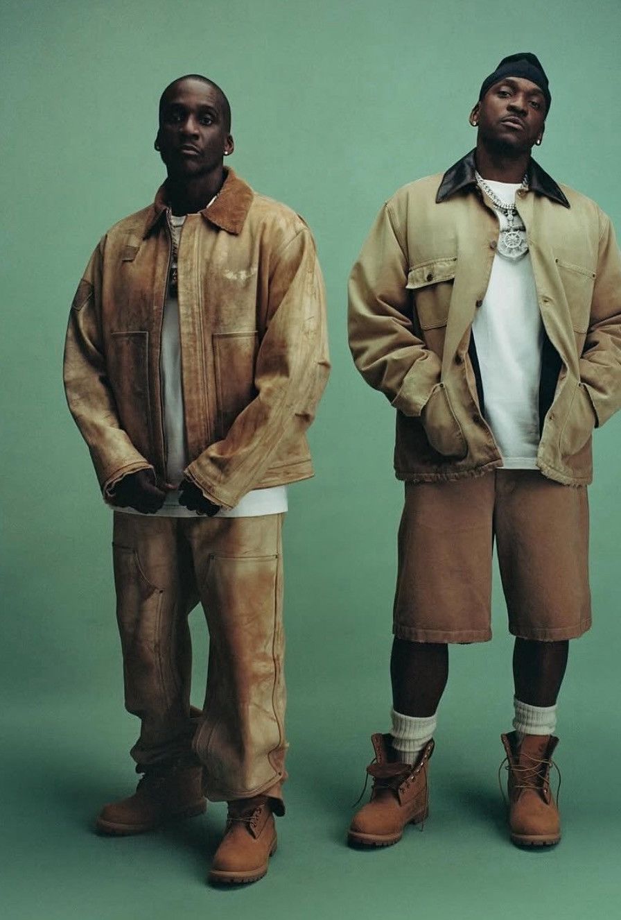 424 RARE $5k Leather Distressed “Carhartt” Work Jacket Size US M / EU 48-50 / 2 - 7 Thumbnail