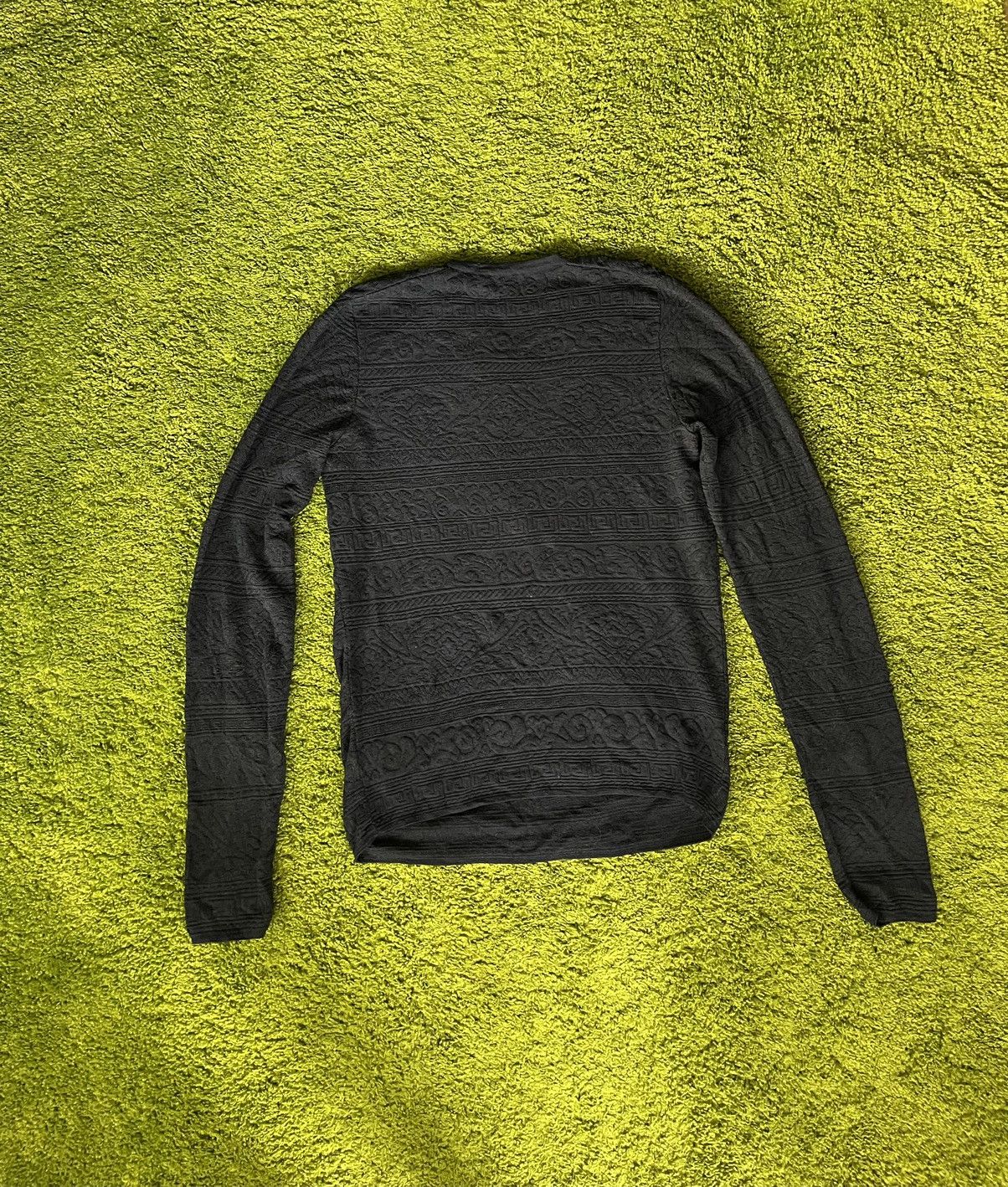 Versace × Vintage Gianni Versace V2 vintage textured wool sweater archive Size US L / EU 52-54 / 3 - 9 Thumbnail