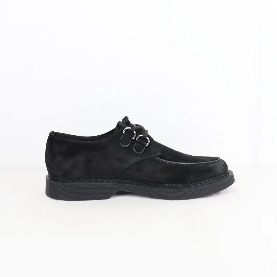 Saint Laurent Paris o1rshd1 Teddy 10 Suede Cashmere Opera Boots in Nero Size US 8.5 / EU 41-42 - 6 Thumbnail