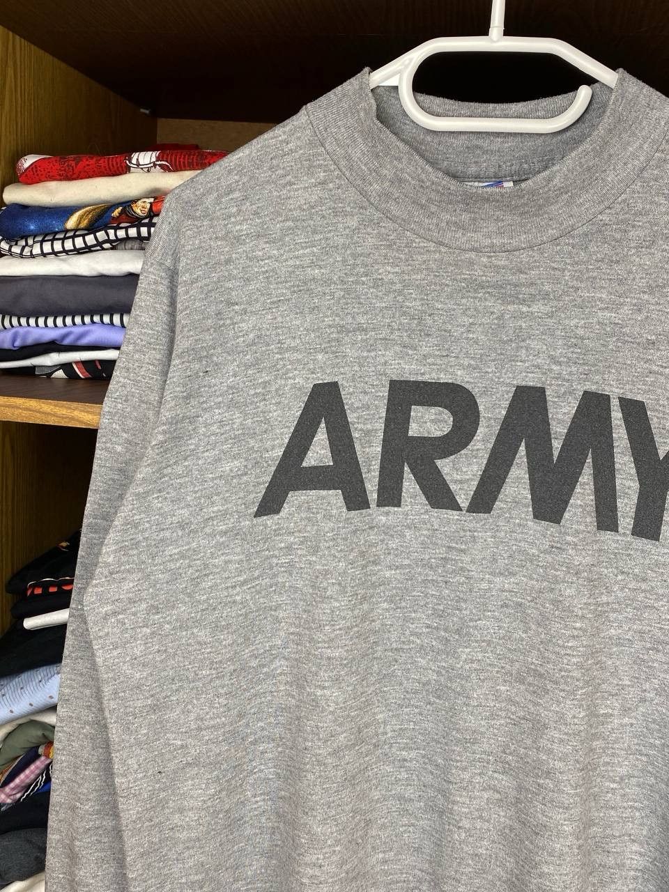 Soffe Vintage 90s US Army Mock Neck Long Sleeve Tshirt Size US S / EU 44-46 / 1 - 3 Thumbnail