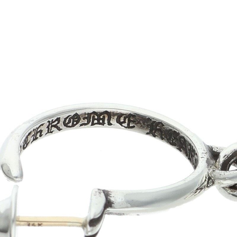 Chrome Hearts Chrome Hearts Tiny CH Cross Hoop Earring Silver Size ONE SIZE - 3 Thumbnail