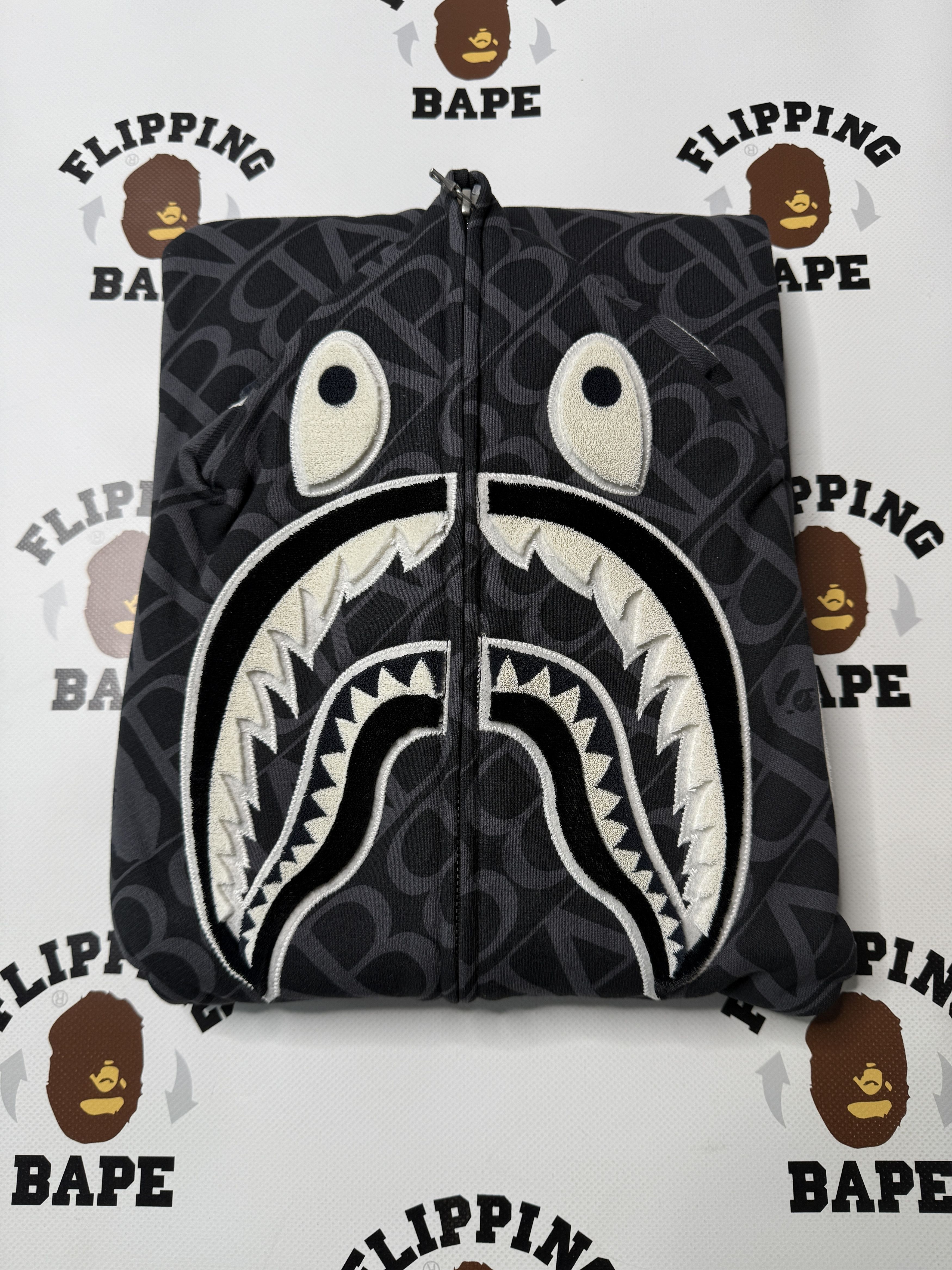 Bape SPORT MONOGRAM SHARK HOODIE Size US XL / EU 56 / 4 - 19 Thumbnail
