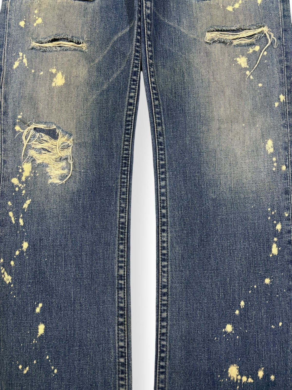 Kapital Kountry Vintage TMT Big Holiday Splatter Distressed Bush Pants Denim Size US 29 - 5 Thumbnail