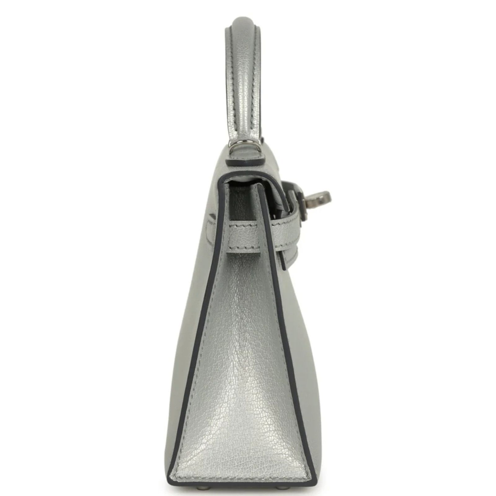 Hermes Mini Kelly 20 Sellier Argent Chevre Chamkilight Palladium Size ONE SIZE - 15 Thumbnail